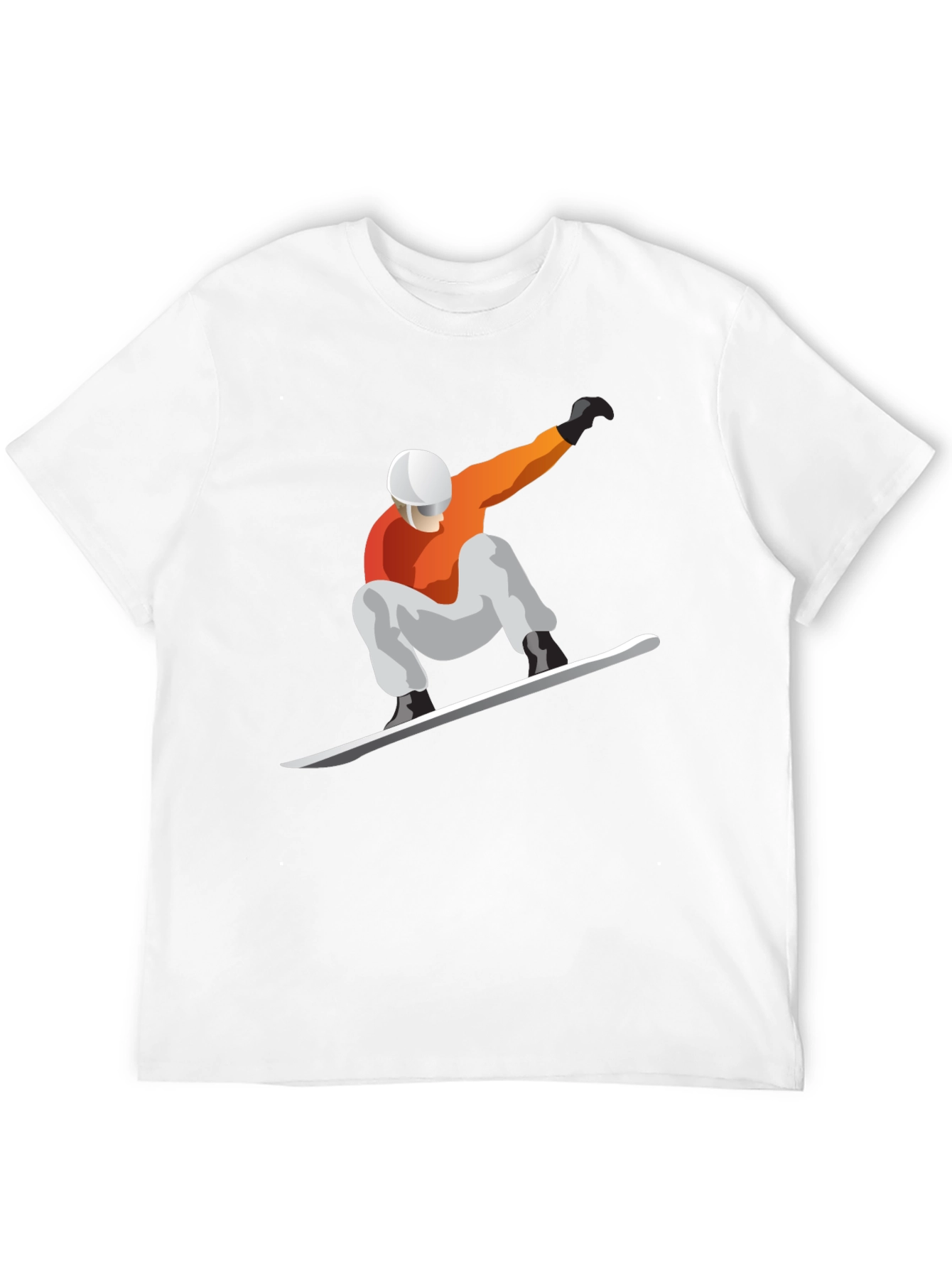 Snowboarder Graphic Tee - Black Cotton
