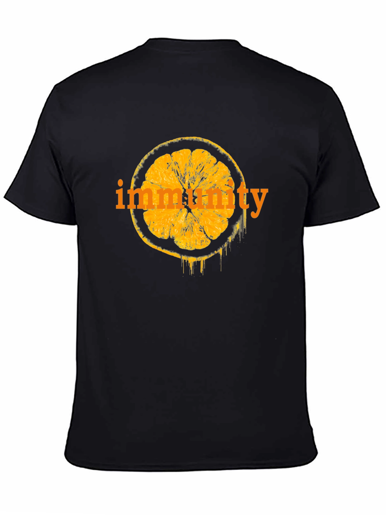 Immunity Orange Slice Graphic Black T-Shirt