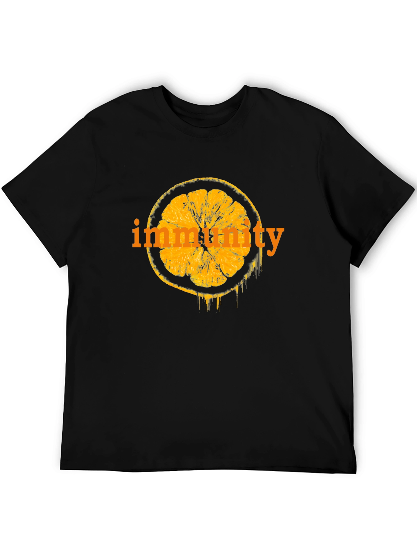 Immunity Orange Slice Graphic Black T-Shirt