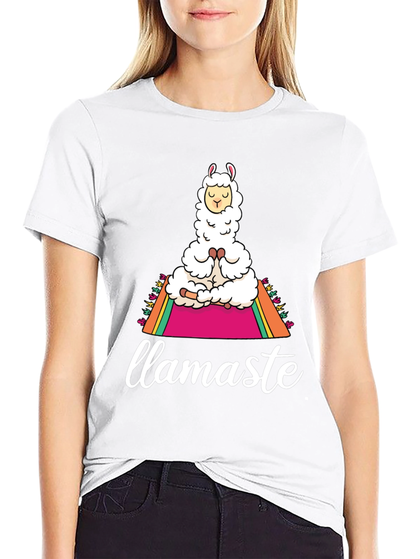 Llamaste Yoga Black Tee