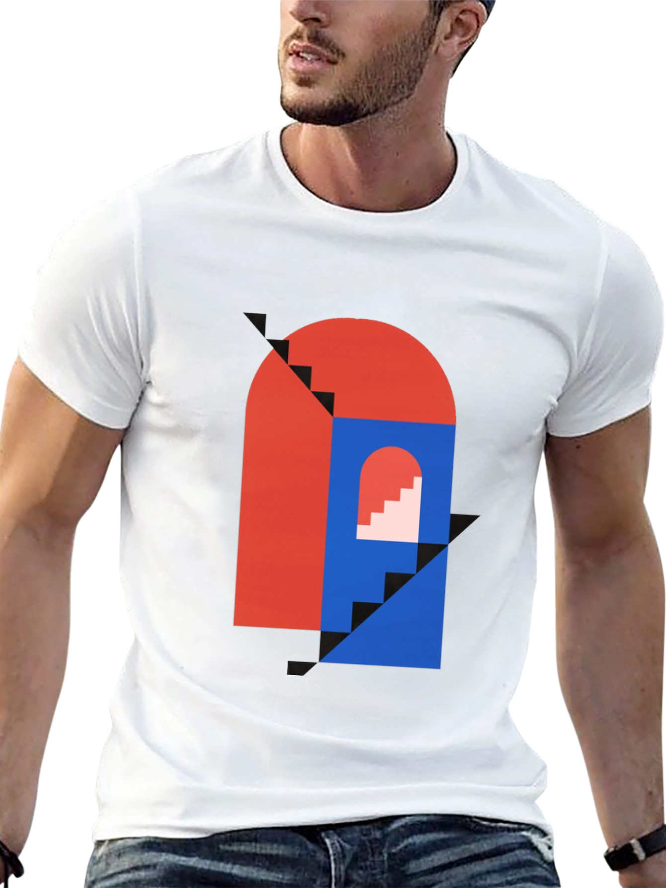 Modern Art Graphic Tee - Geometric Design