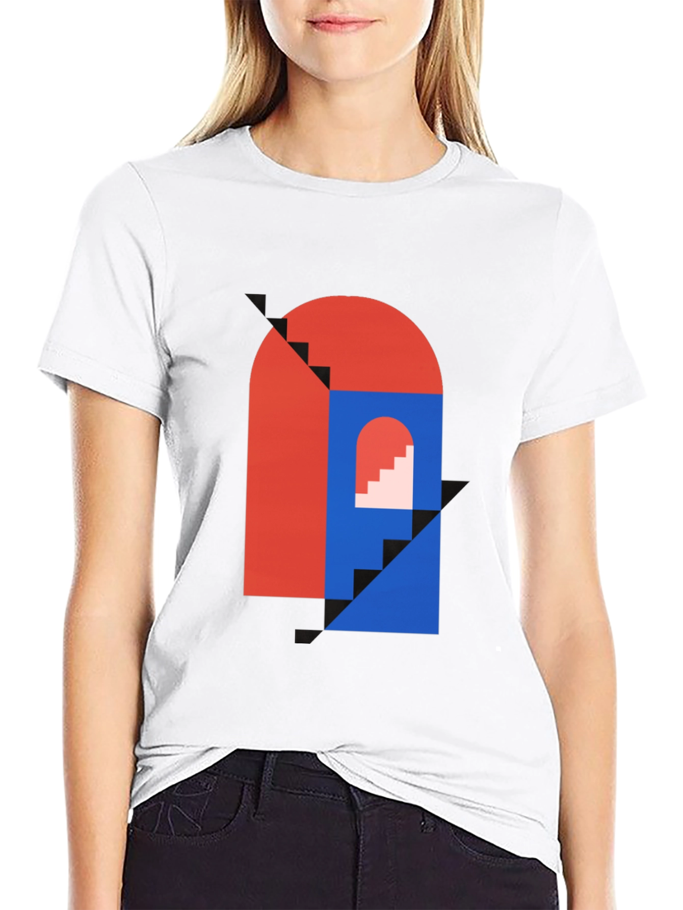 Modern Art Graphic Tee - Geometric Design