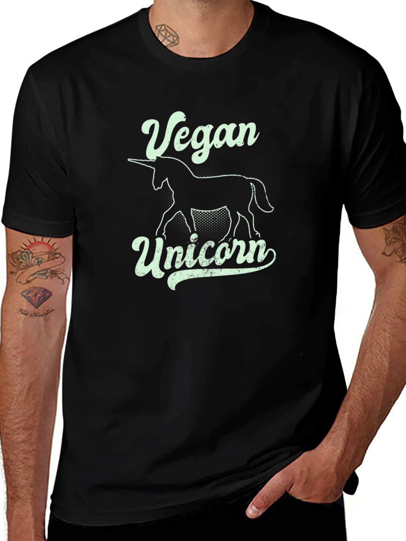 Vegan Unicorn Graphic T-Shirt