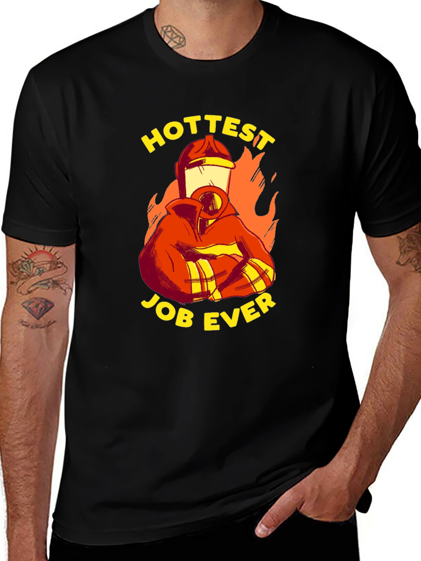 Hottest Job Ever T-Shirt - Firefighter Graphic Tee