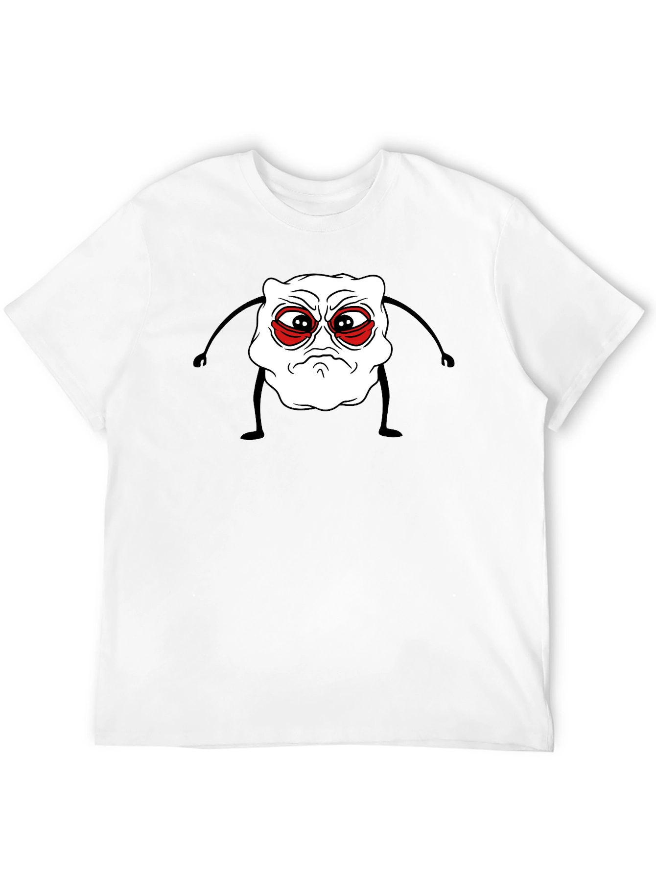 Grumpy Cartoon Character Black Tee