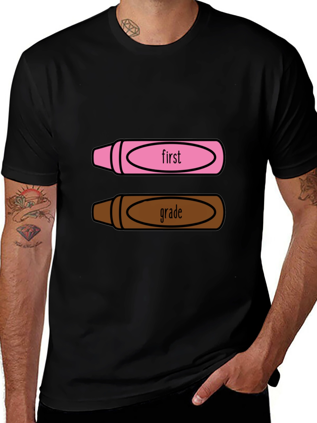 First Grade Crayon T-Shirt - Back to School
