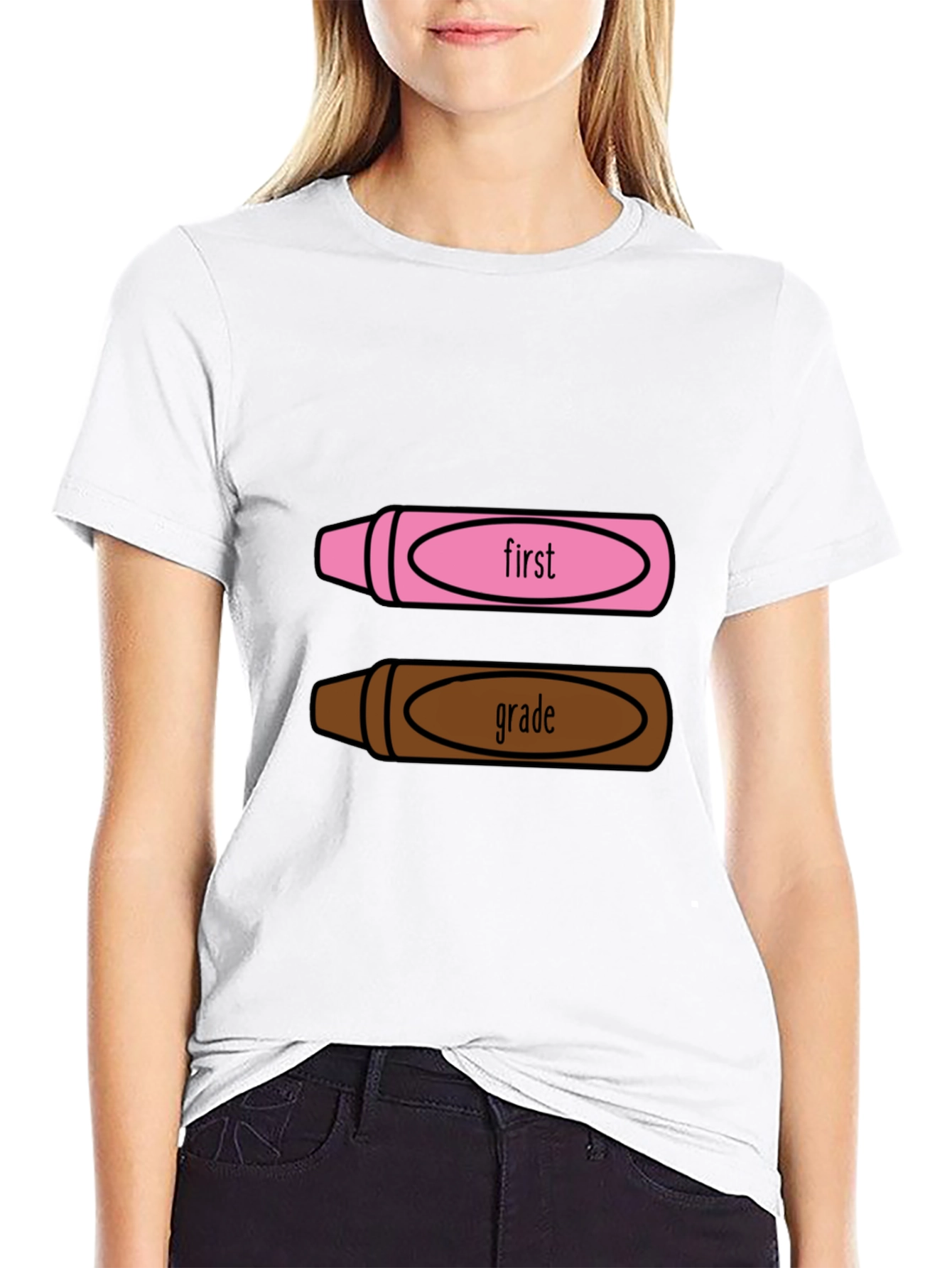 First Grade Crayon T-Shirt - Back to School