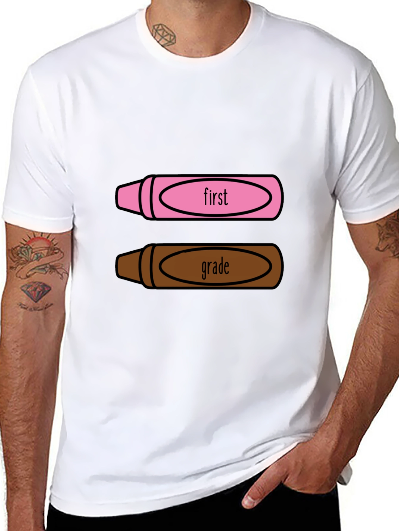 First Grade Crayon T-Shirt - Back to School