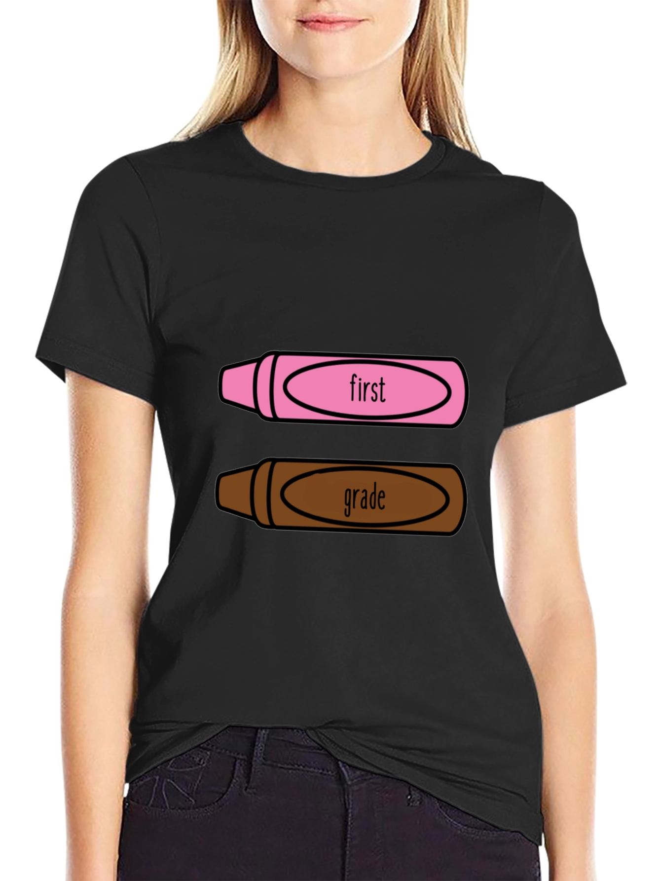 First Grade Crayon T-Shirt - Back to School