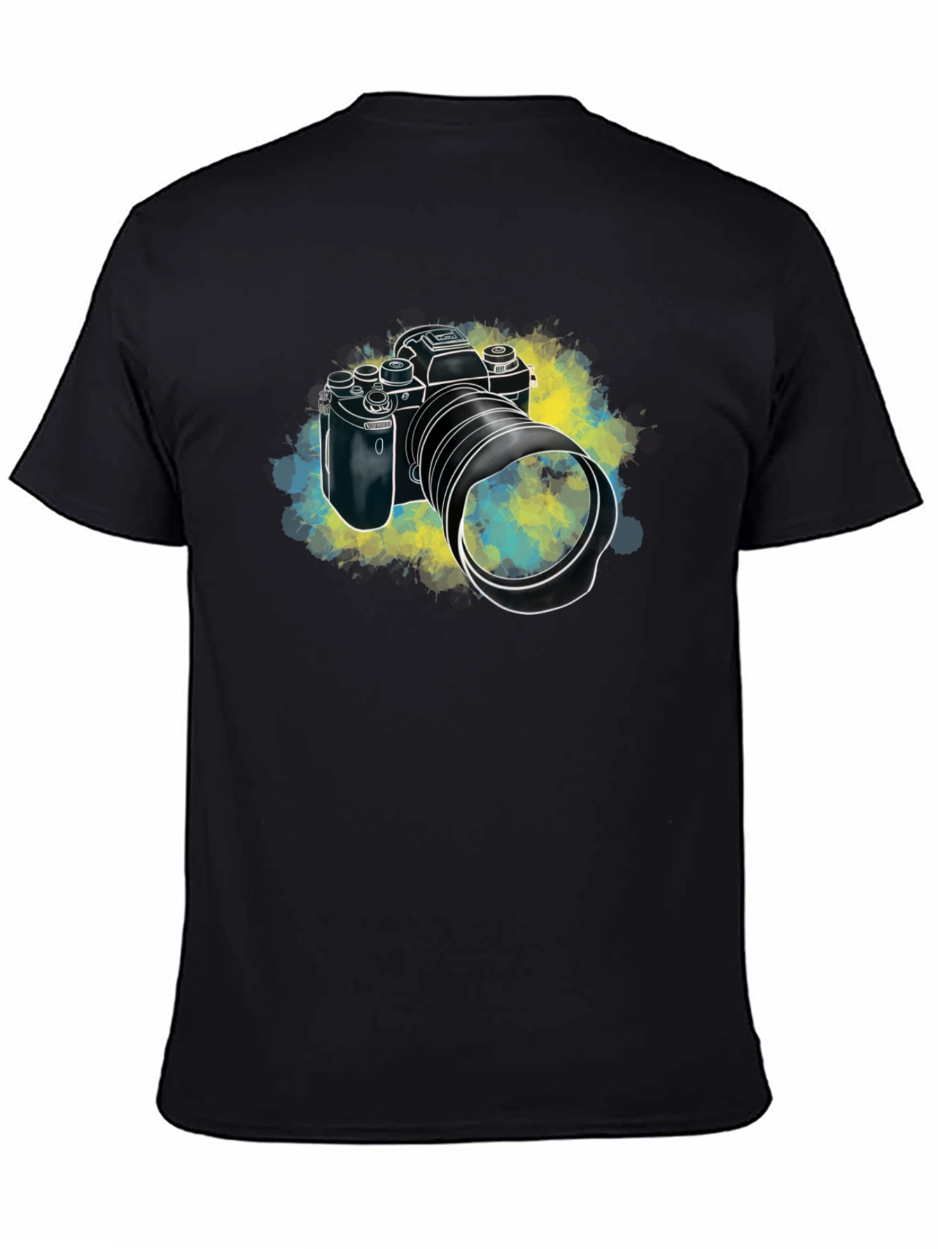 Camera Graphic Black T-Shirt - Photographer Gift