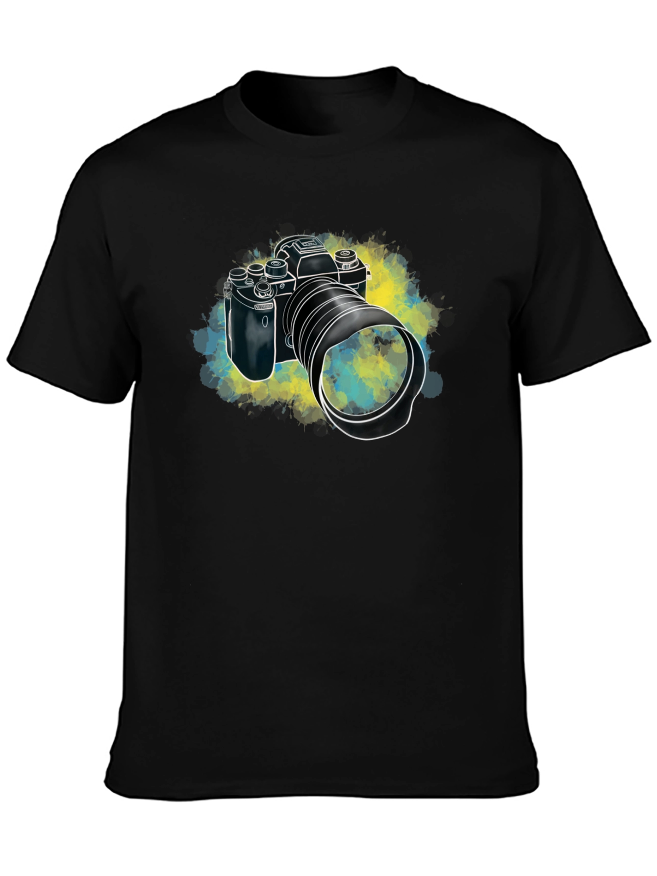 Camera Graphic Black T-Shirt - Photographer Gift