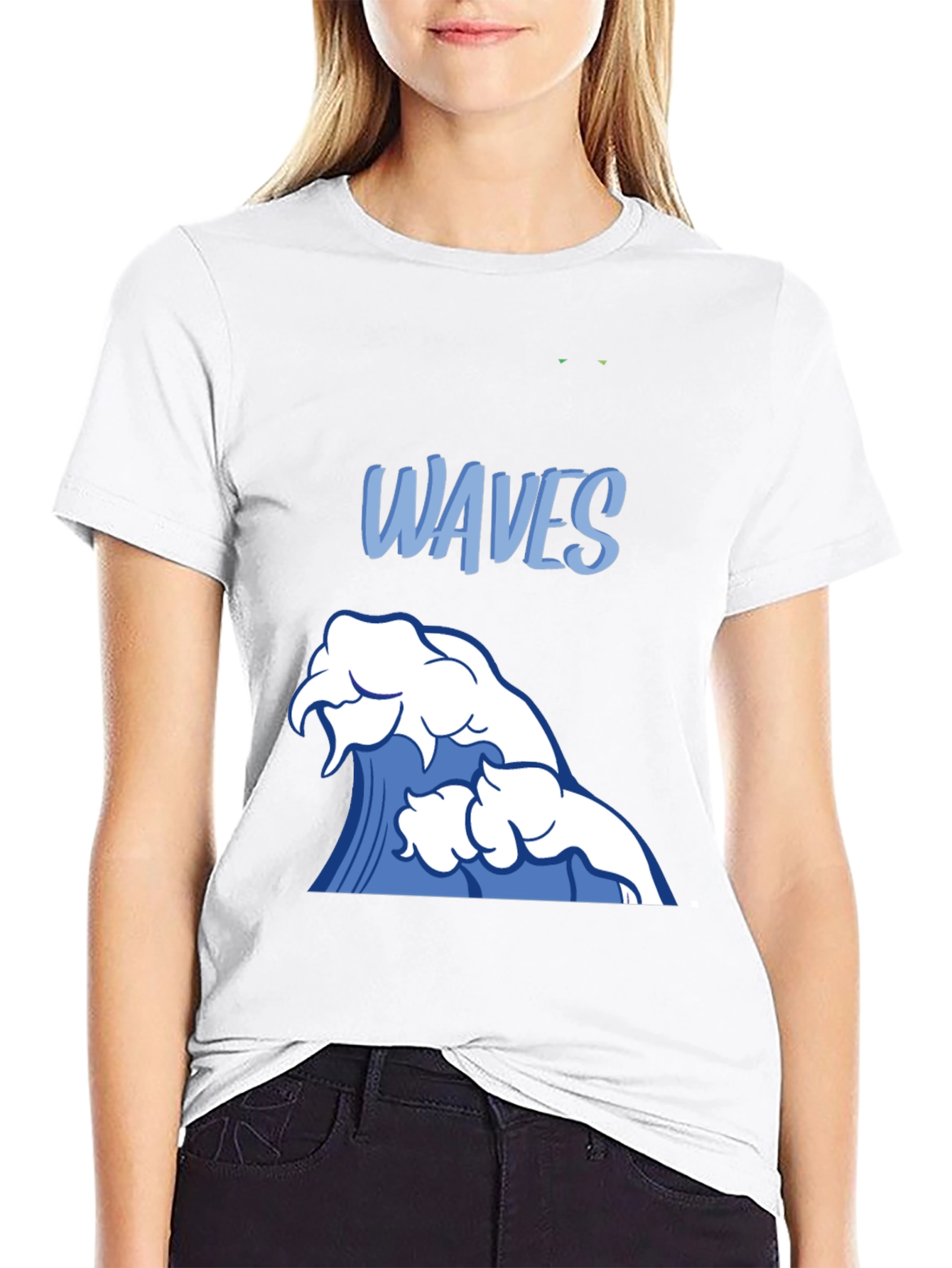Waves Graphic Black T-Shirt - Surfer Style Tee