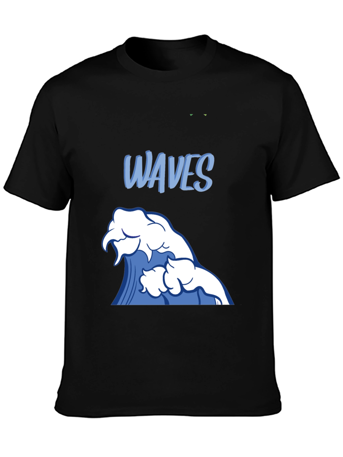 Waves Graphic Black T-Shirt - Surfer Style Tee