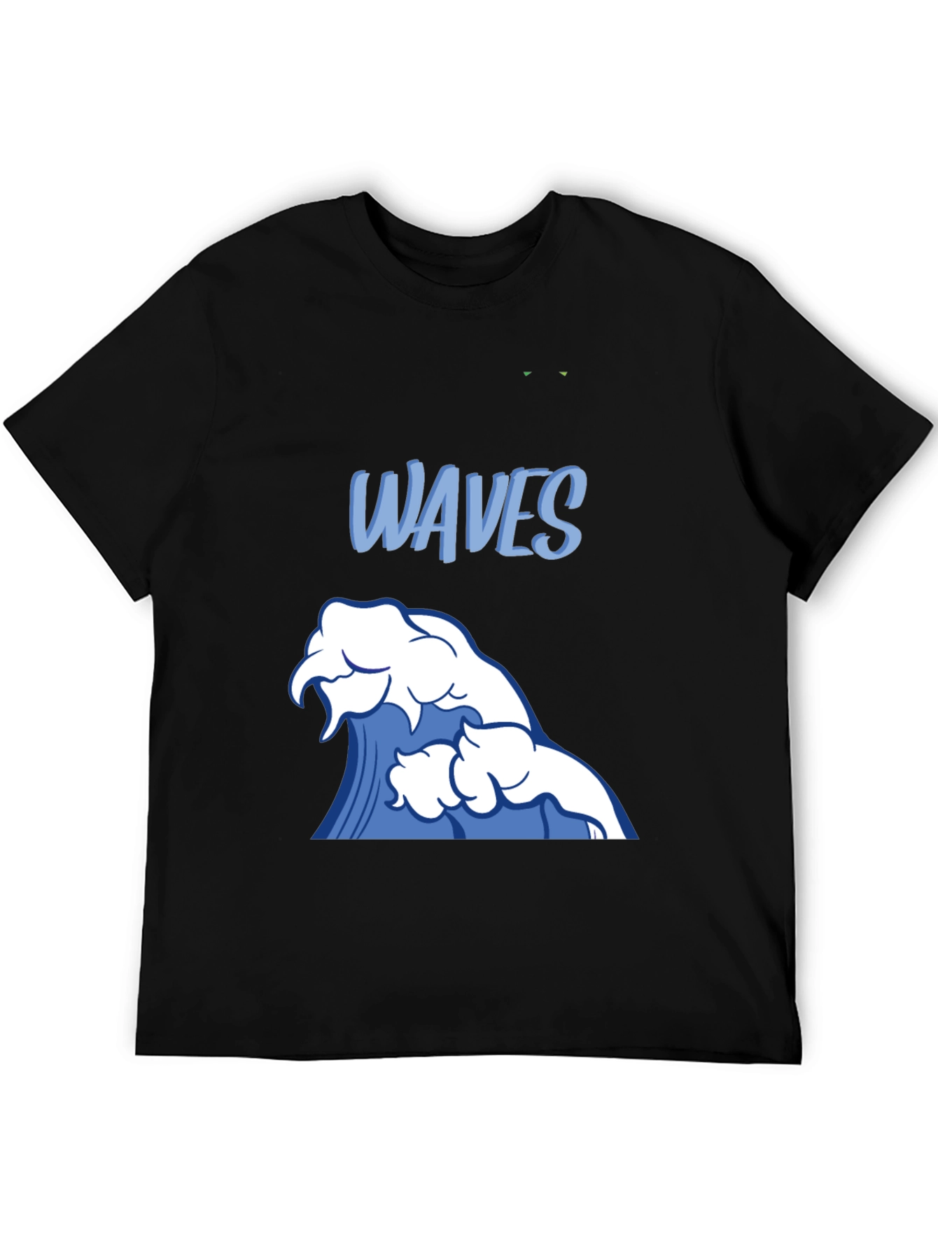 Waves Graphic Black T-Shirt - Surfer Style Tee