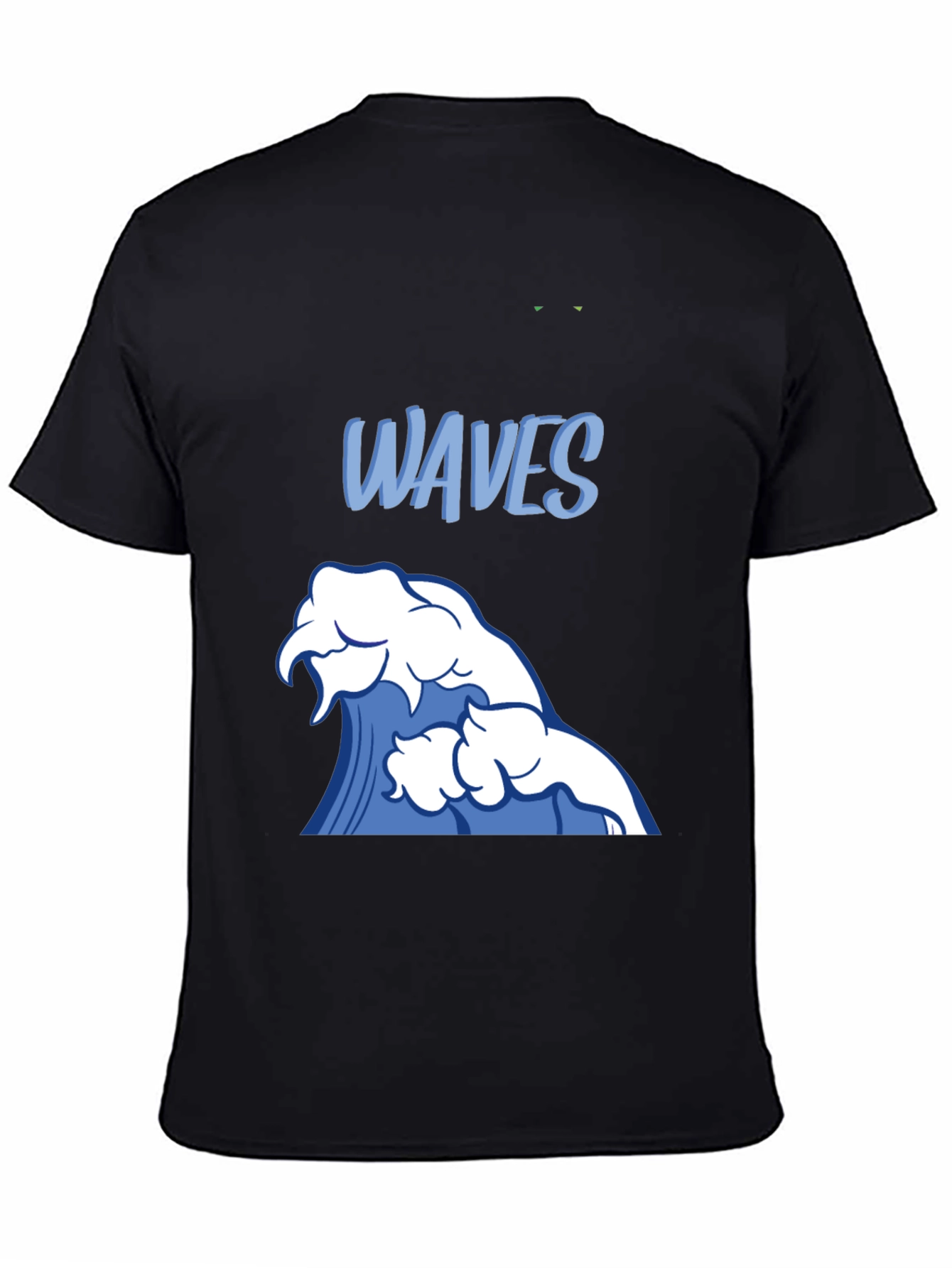Waves Graphic Black T-Shirt - Surfer Style Tee