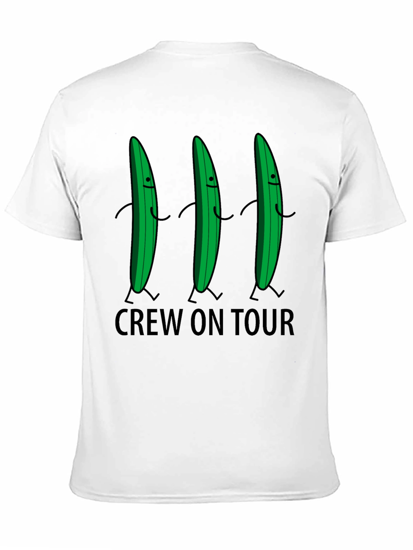 Funny Cucumber Crew On Tour Black T-Shirt