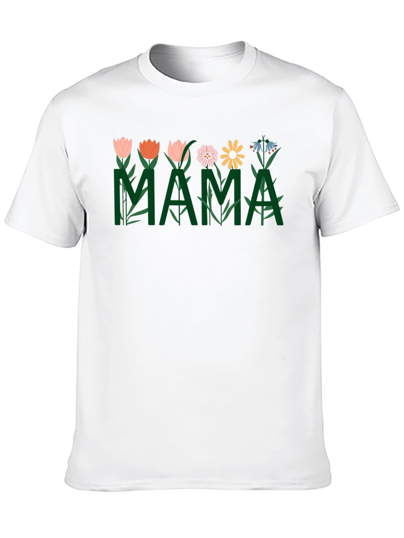 Floral Mama Graphic T-Shirt - Black Cotton Tee