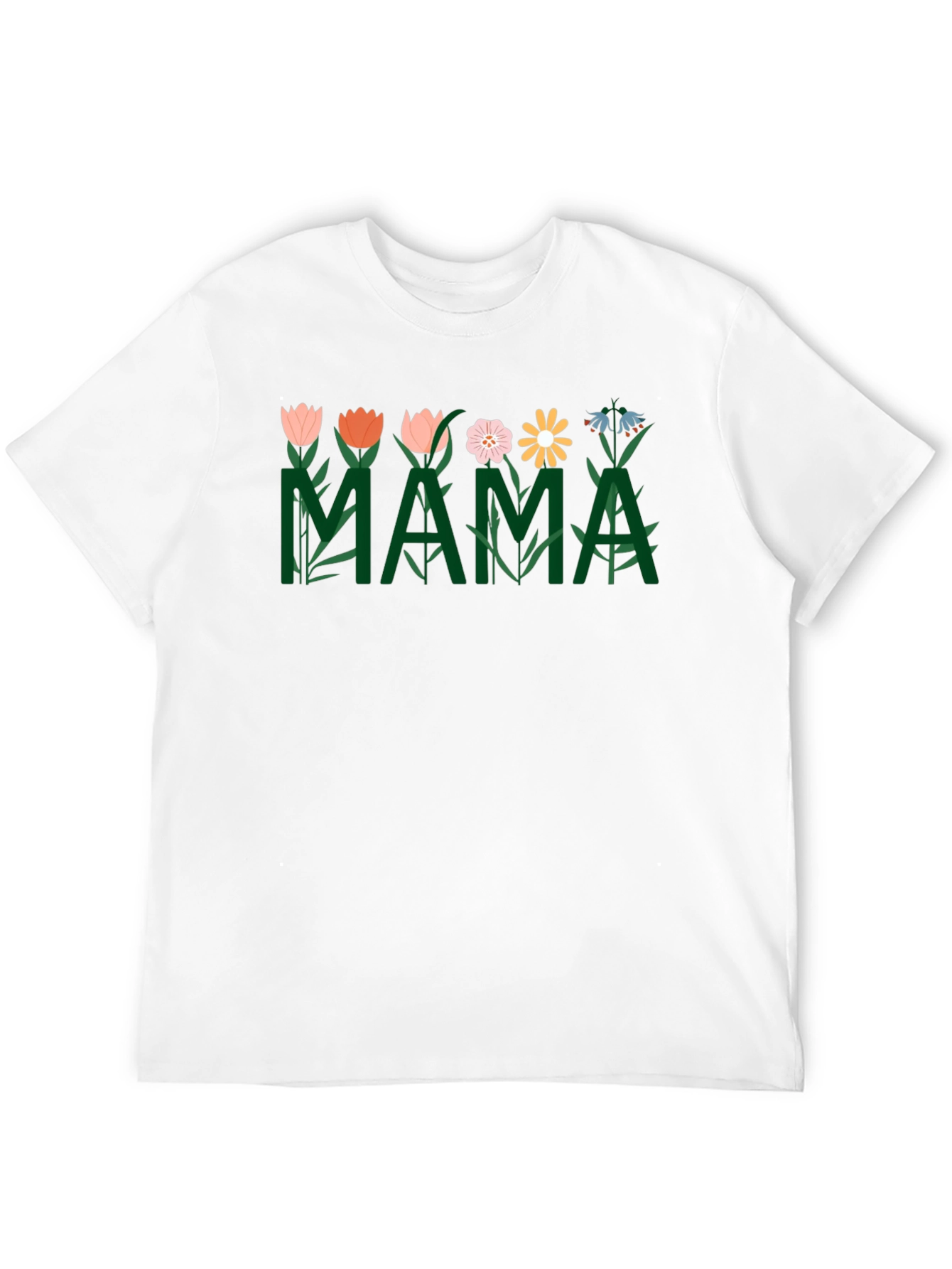 Floral Mama Graphic T-Shirt - Black Cotton Tee