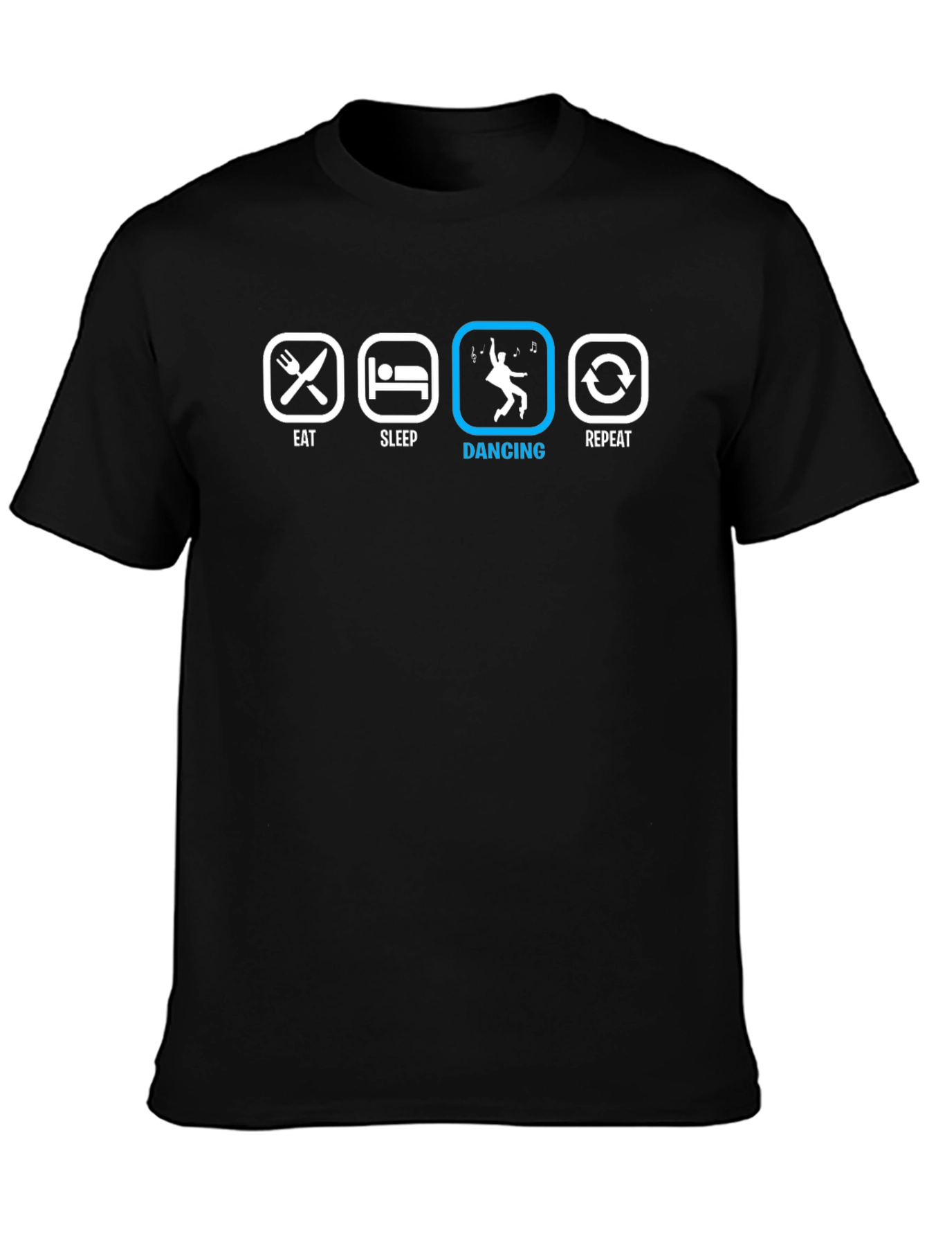Eat Sleep Dancing Repeat Black T-Shirt