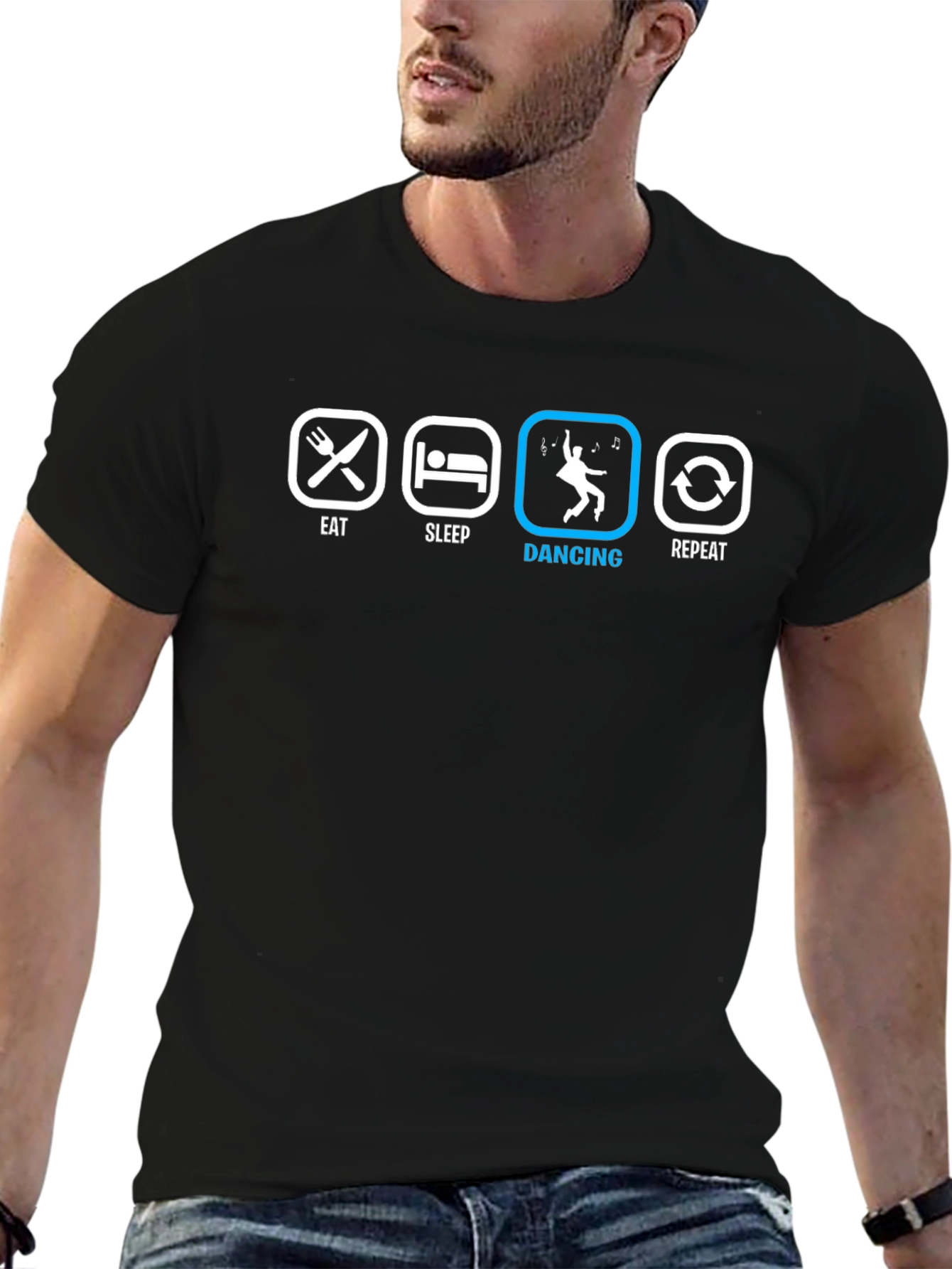Eat Sleep Dancing Repeat Black T-Shirt