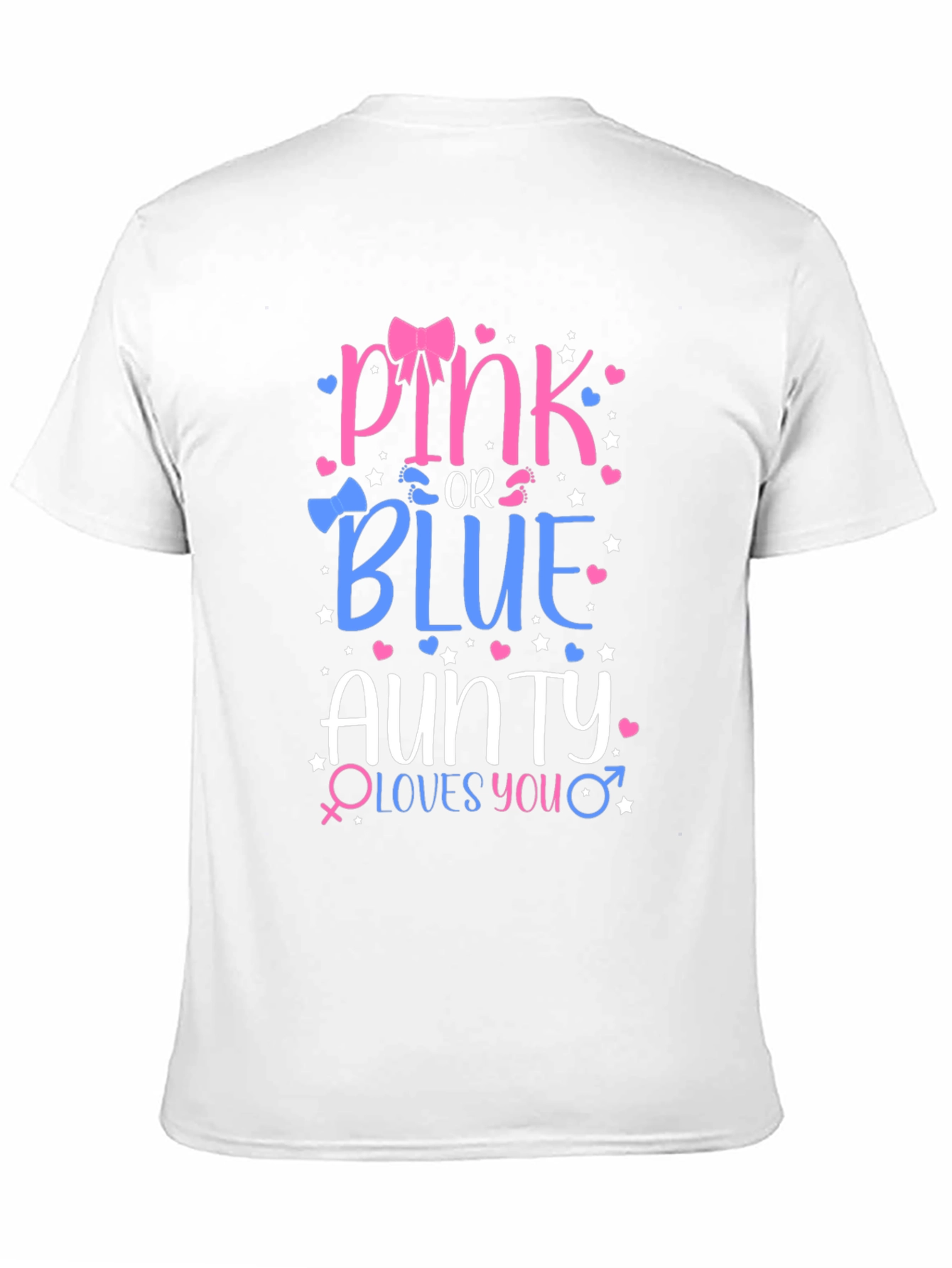 Pink or Blue Auntie Gender Reveal T-Shirt