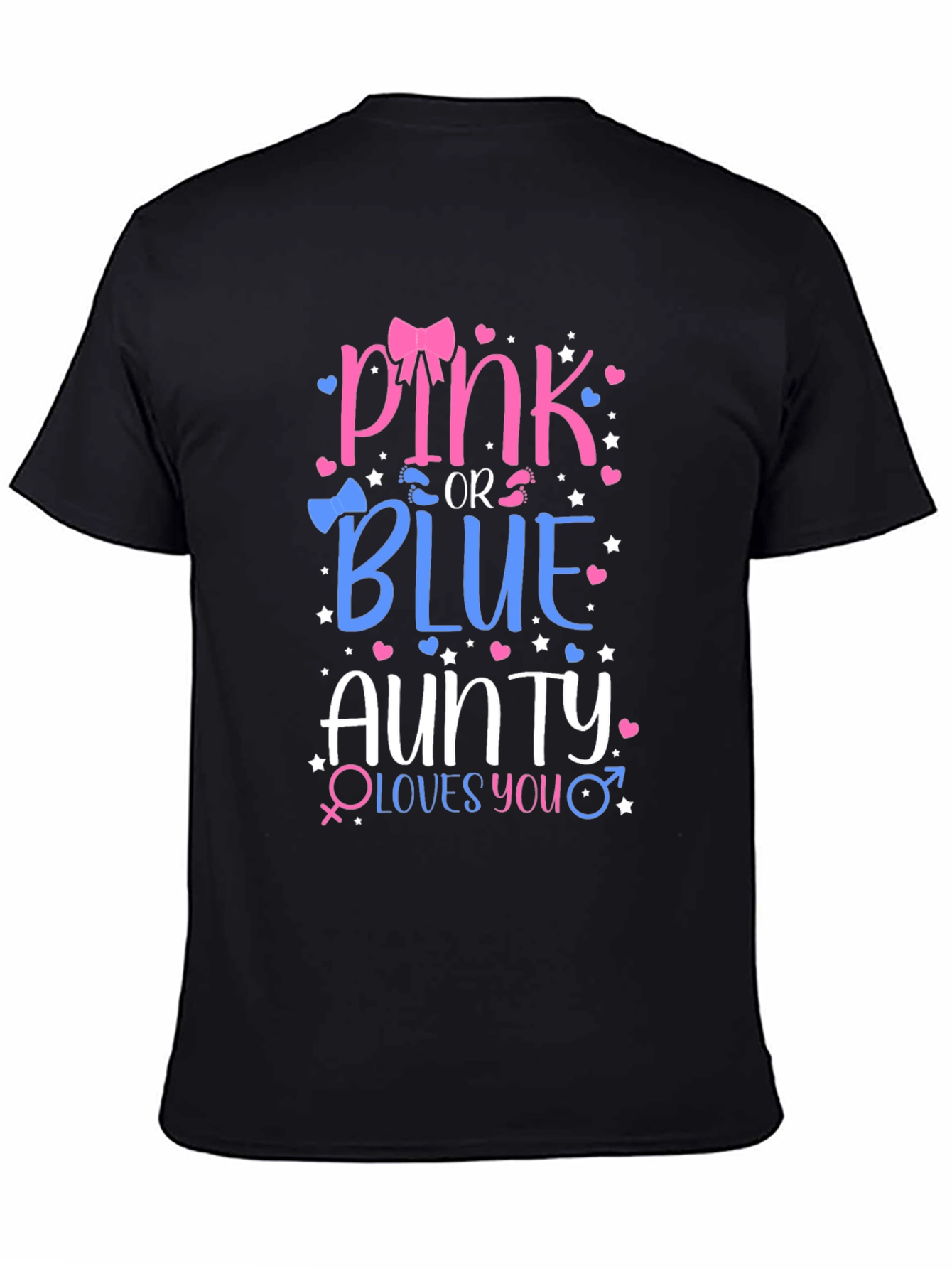 Pink or Blue Auntie Gender Reveal T-Shirt