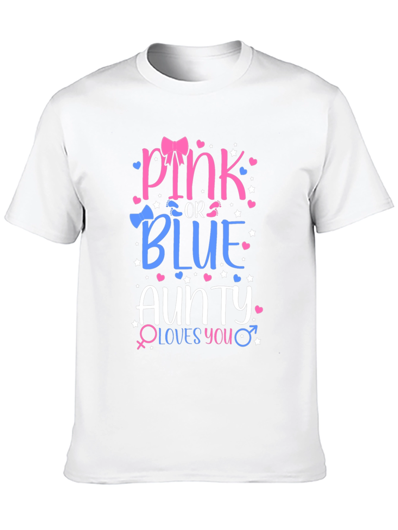 Pink or Blue Auntie Gender Reveal T-Shirt