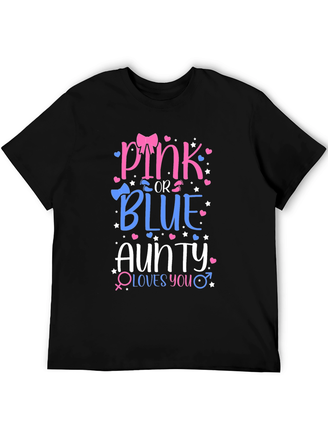 Pink or Blue Auntie Gender Reveal T-Shirt