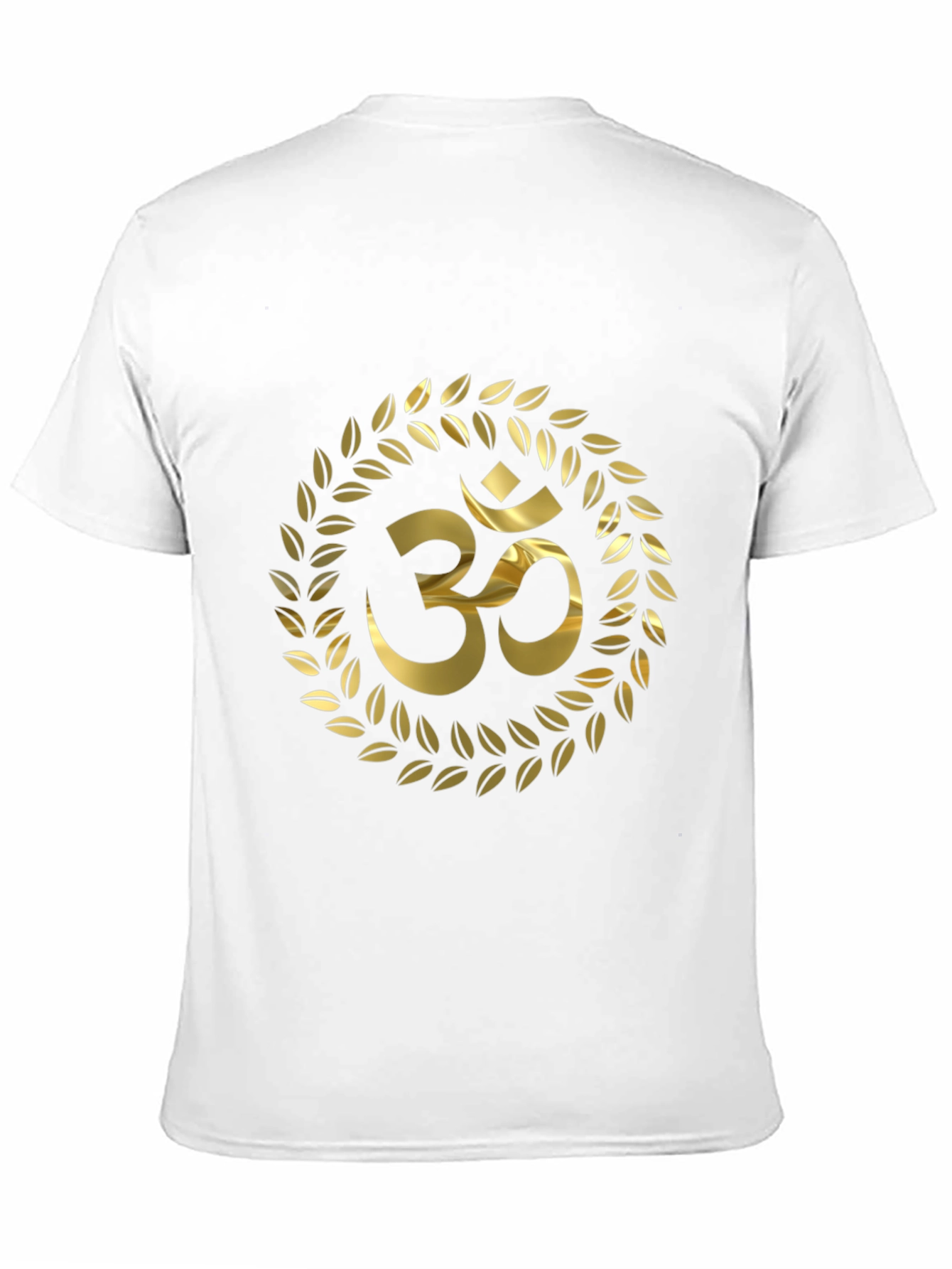 Om Symbol Wreath Black T-Shirt