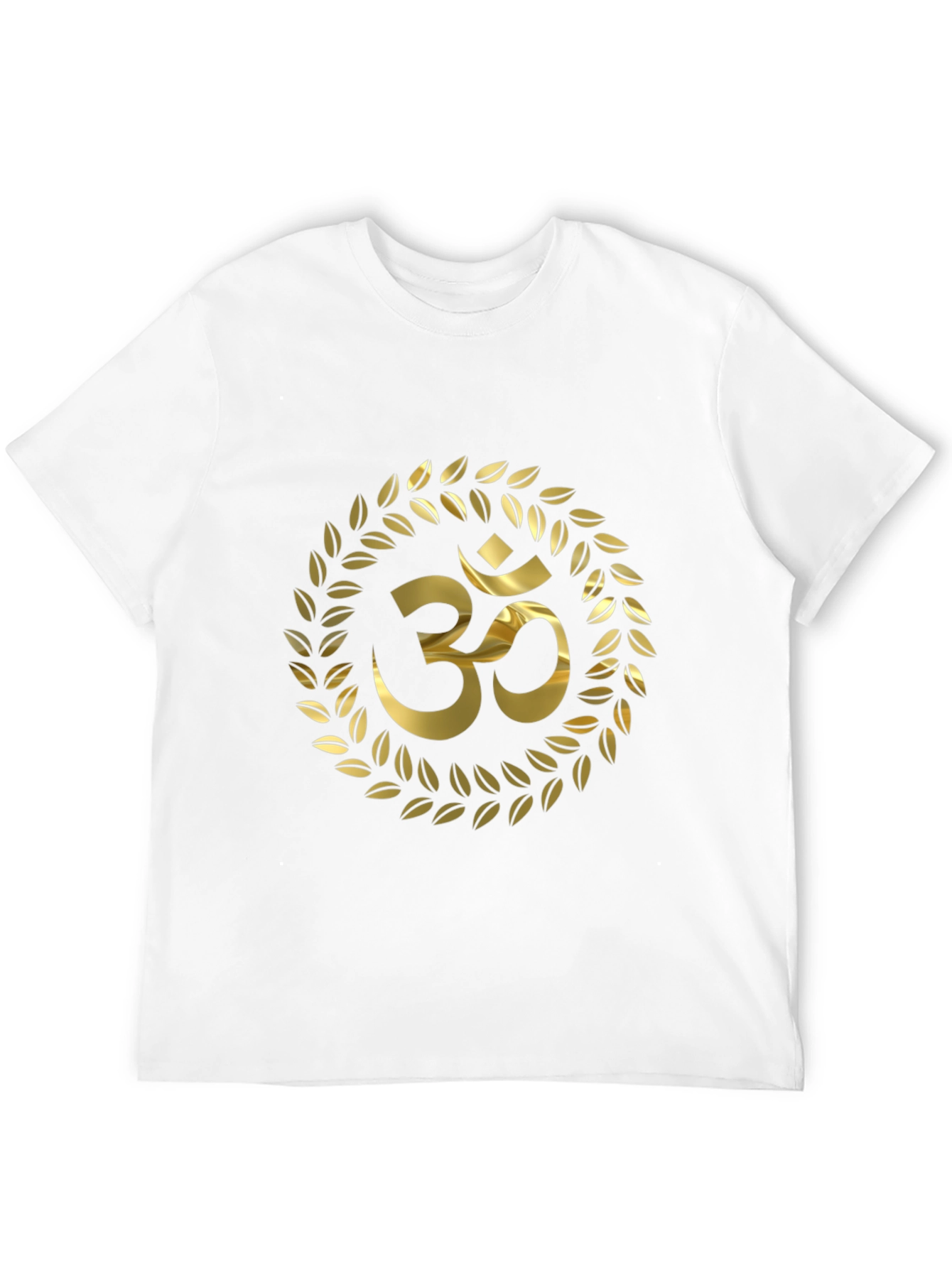 Om Symbol Wreath Black T-Shirt