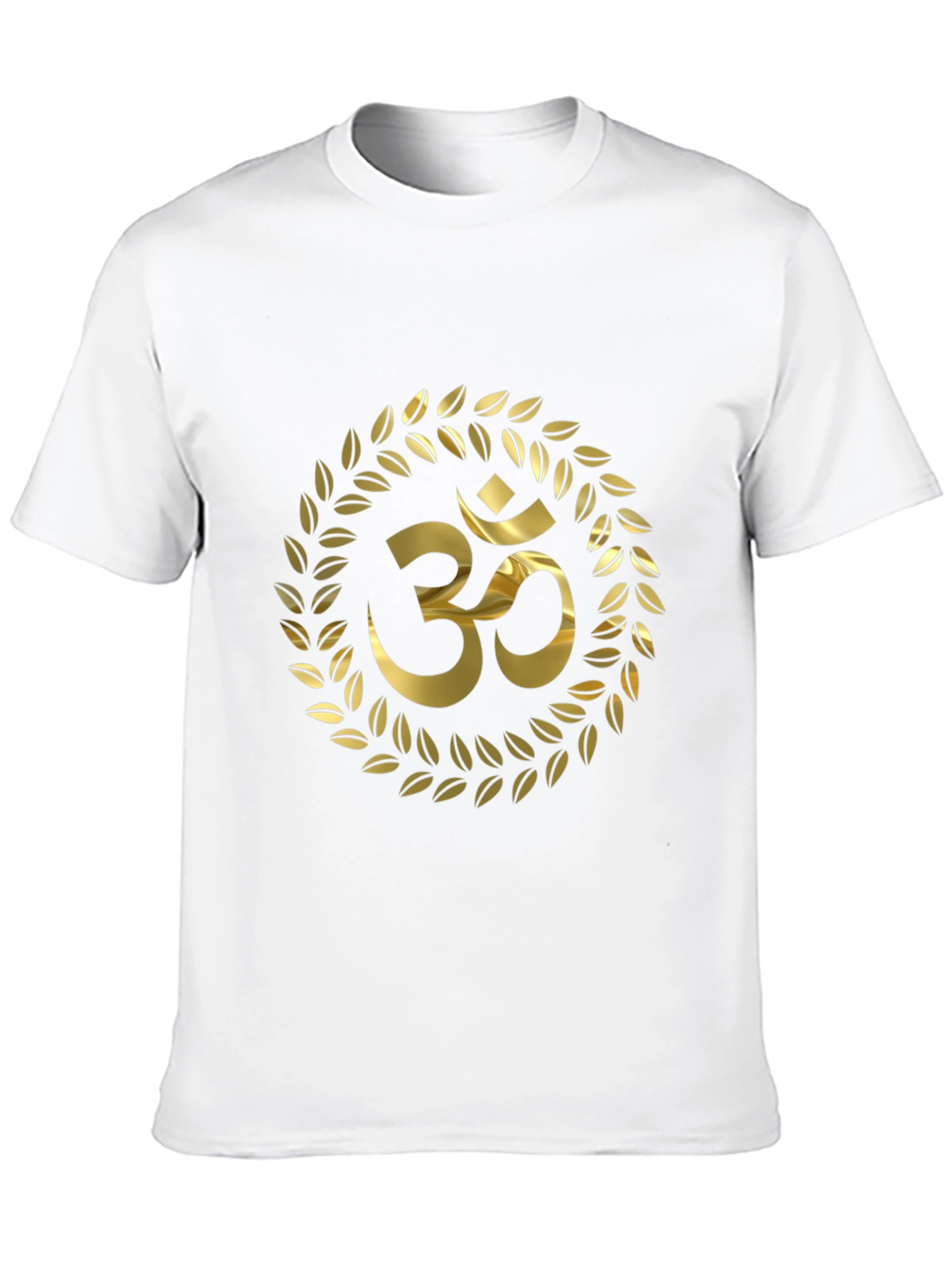 Om Symbol Wreath Black T-Shirt