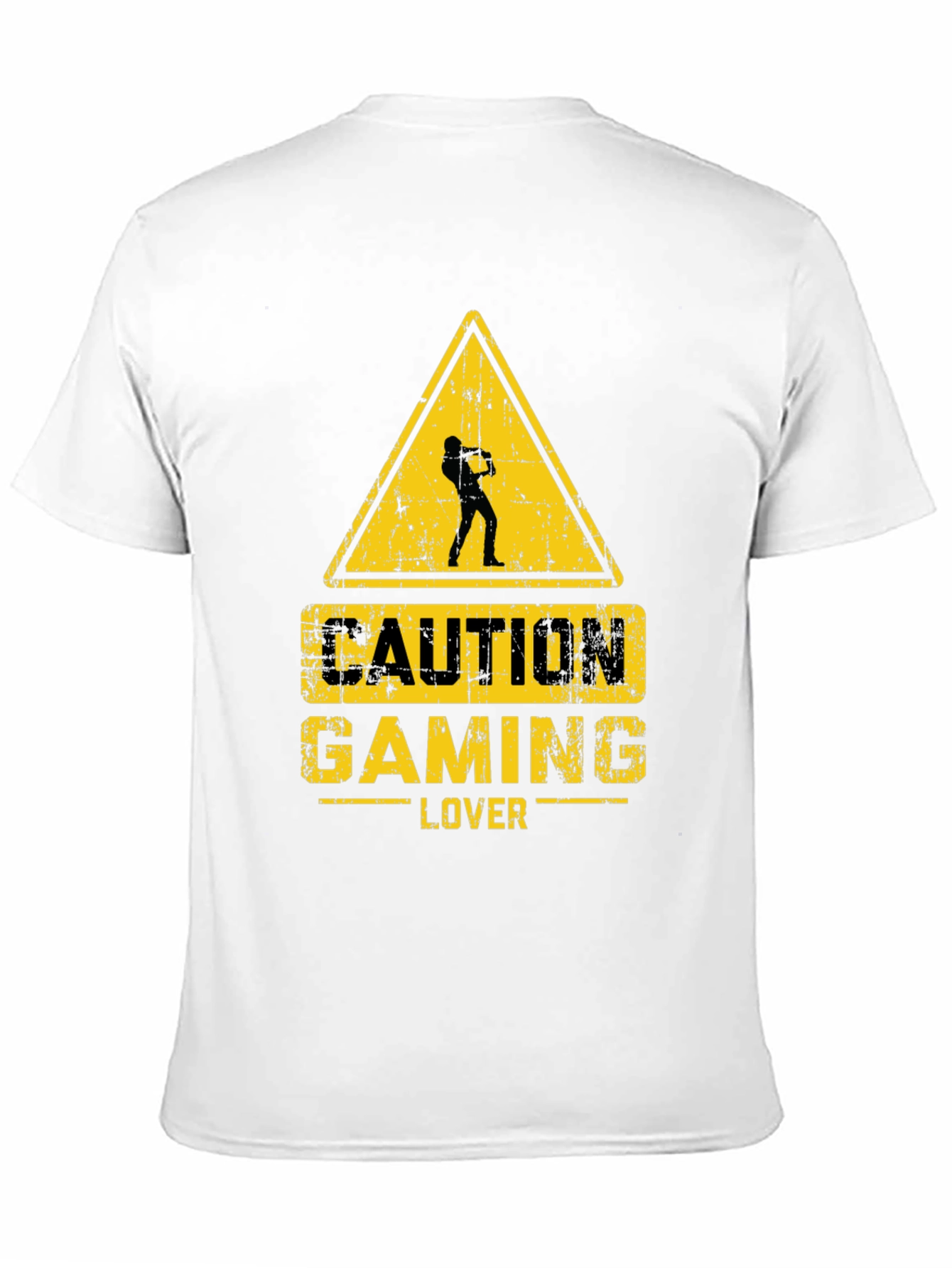 Caution Gaming Lover Black T-Shirt