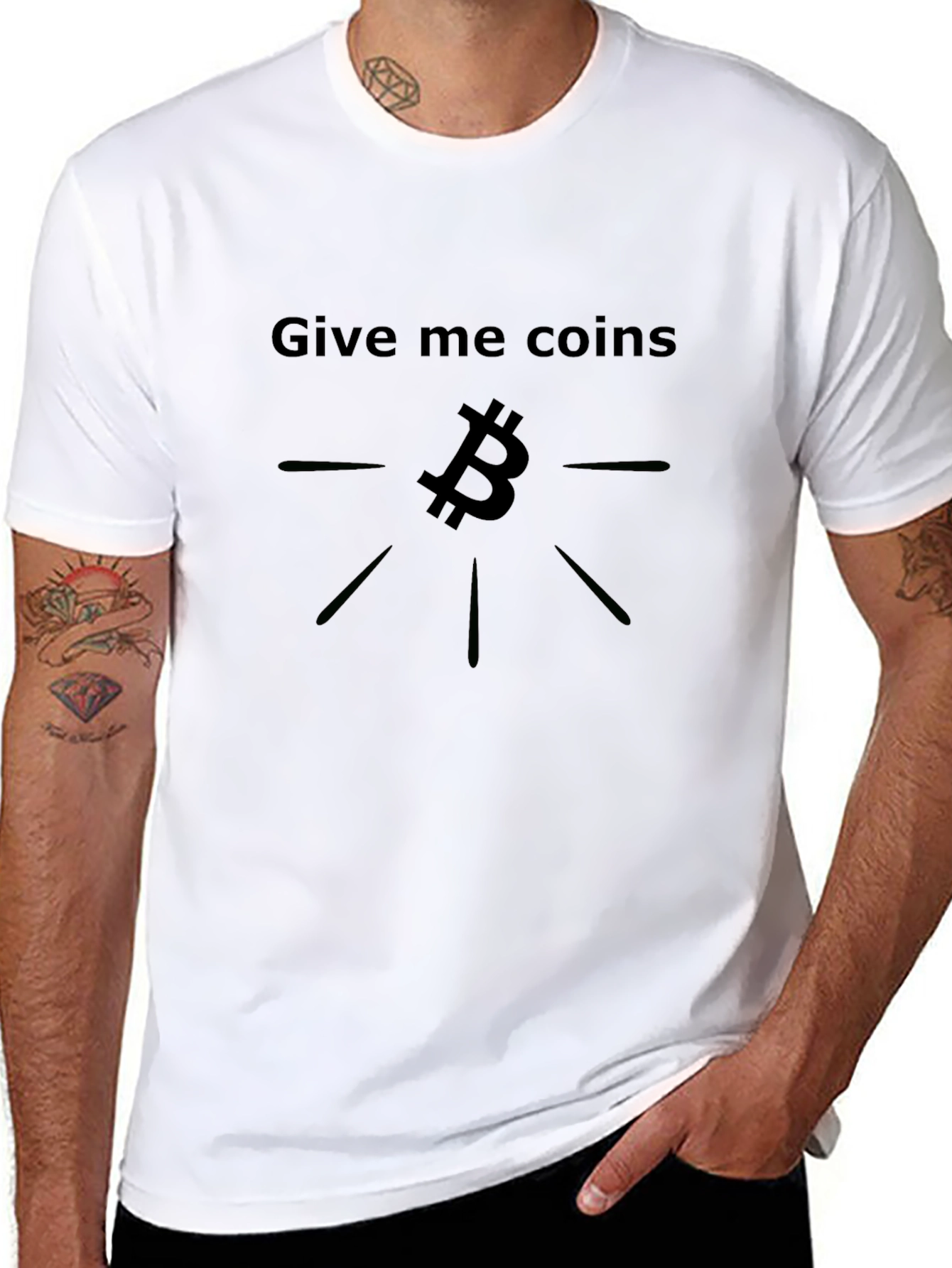 Bitcoin T-Shirt - Give Me Coins Crypto Tee