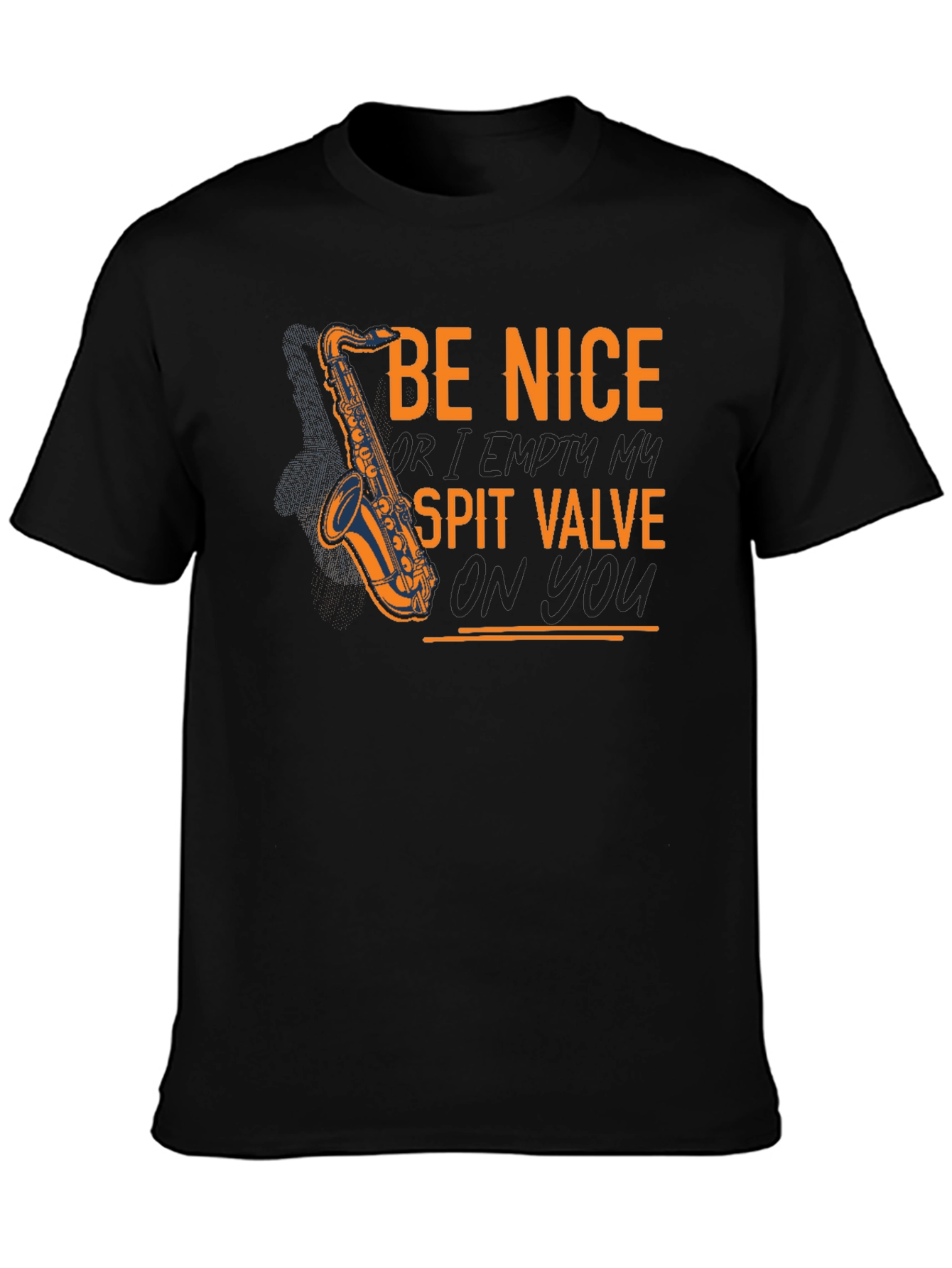 Be Nice Saxophone Black T-Shirt