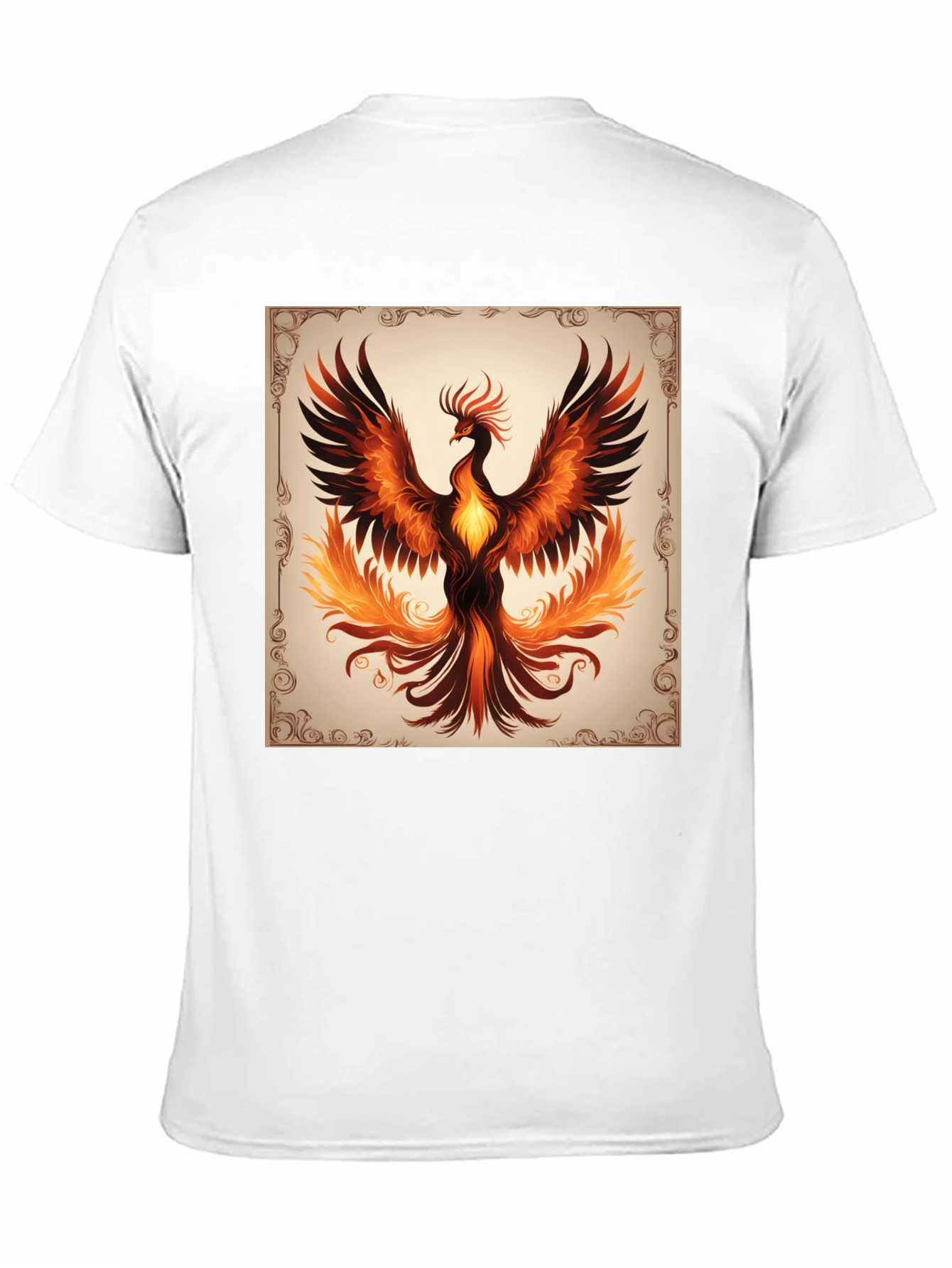 Phoenix Graphic Tee - Black Cotton T-Shirt