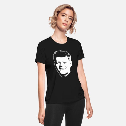 John F Kennedy White On Black Pop Art