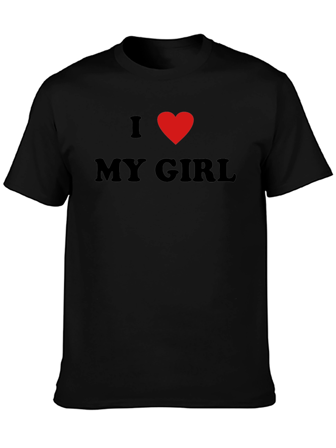 I Heart My Girl Black T-Shirt