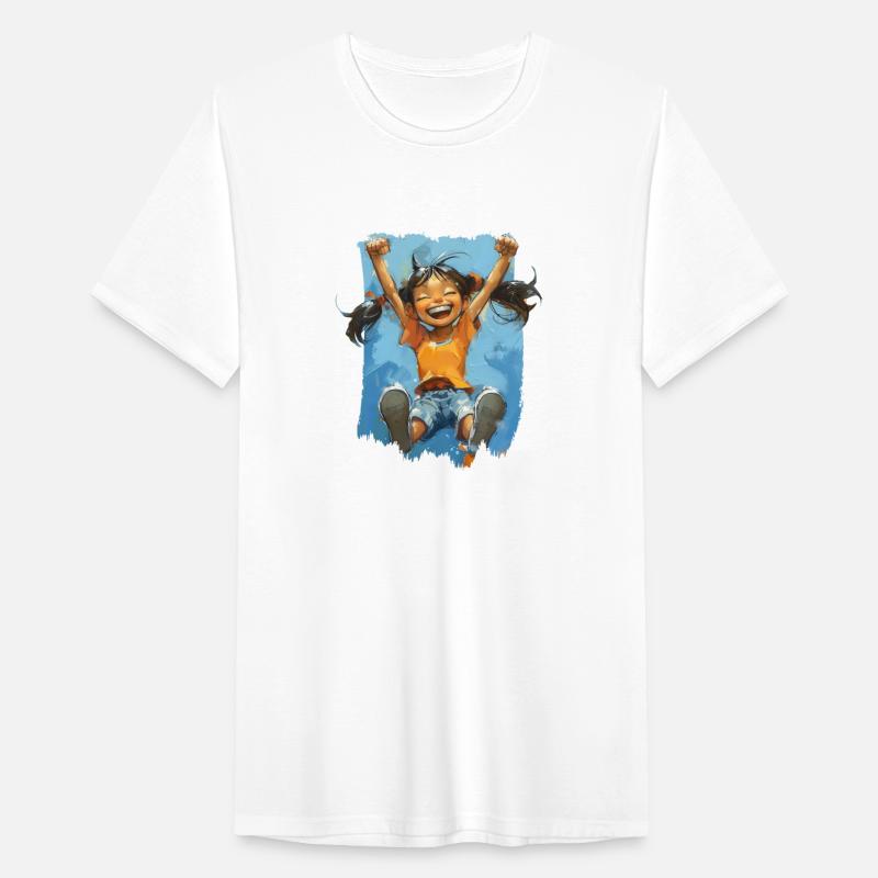 Joy with vibrant paint splashes and a cheerful