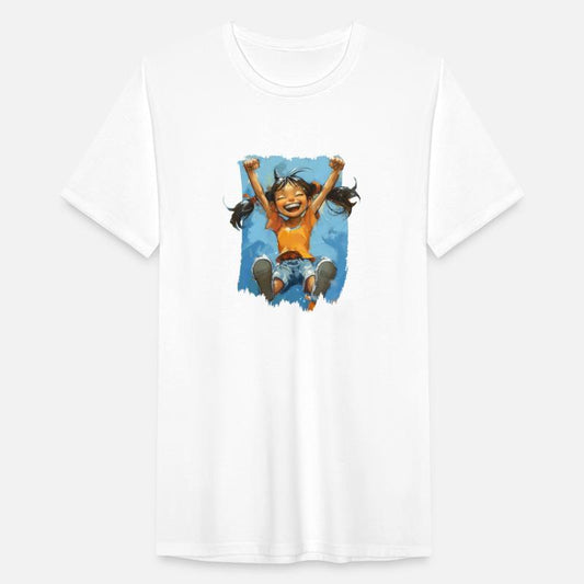 Joy with vibrant paint splashes and a cheerful