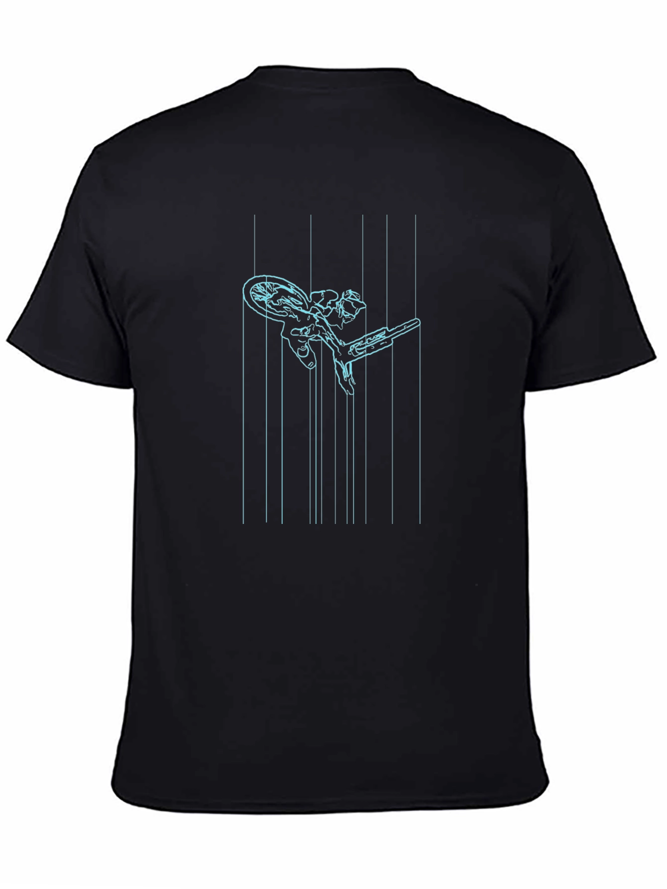 Cool Black T-Shirt with Cycling Graphic