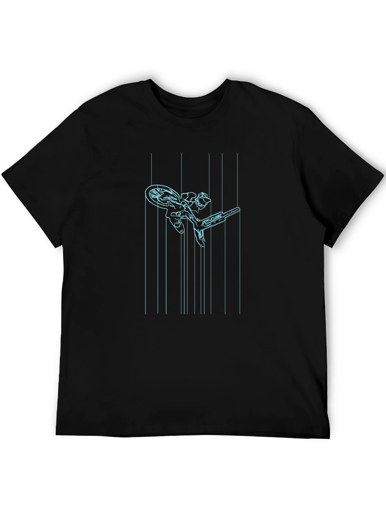 Cool Black T-Shirt with Cycling Graphic