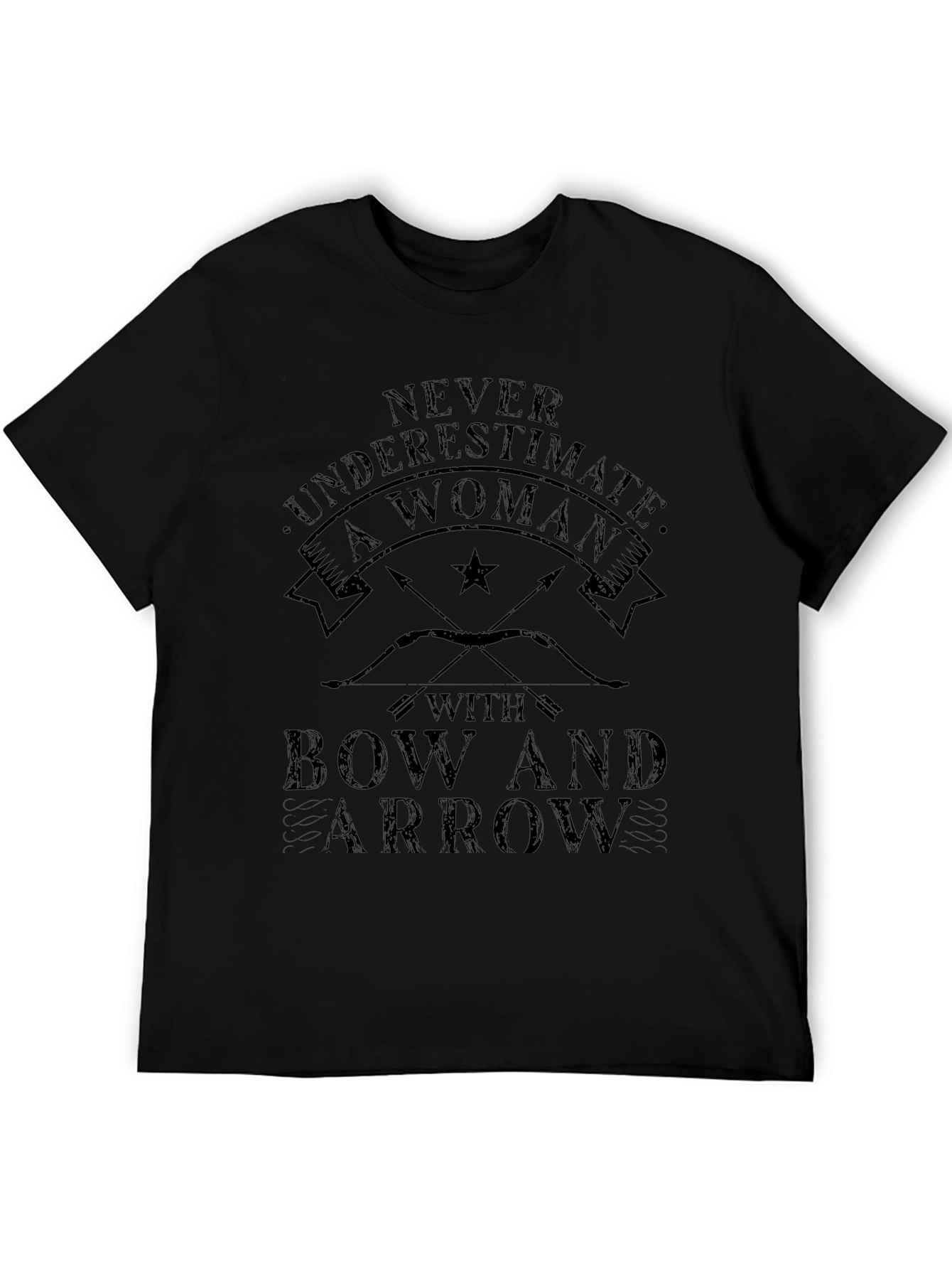 Never Underestimate Woman with Bow and Arrow T-Shirt