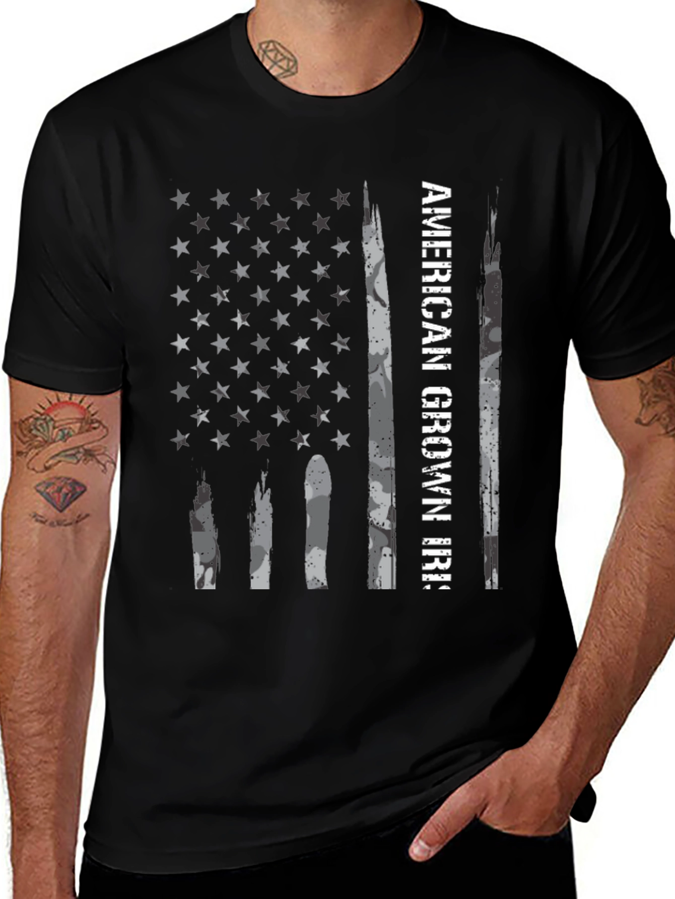 American Grown IRS Flag Graphic Tee