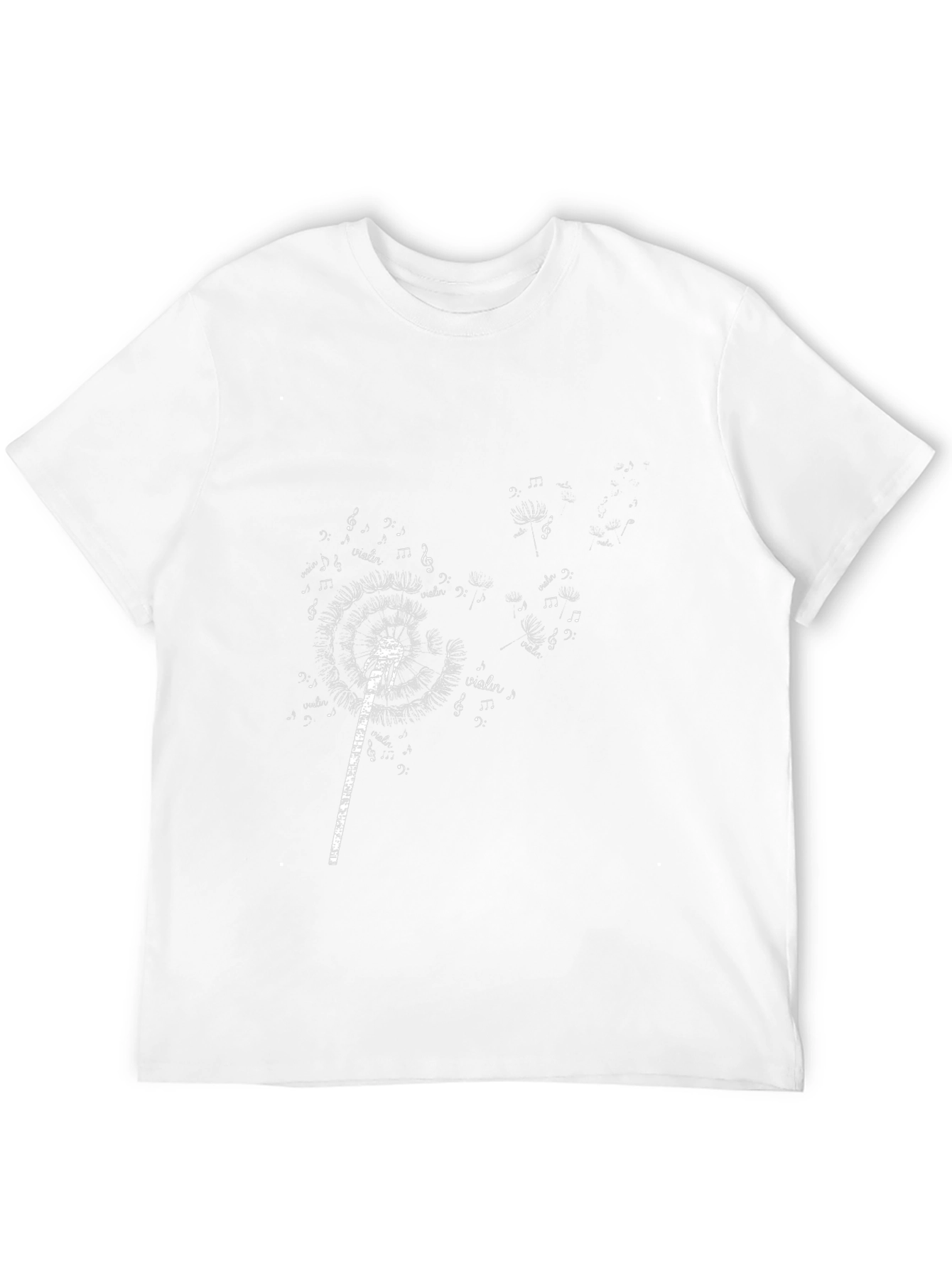 Musical Dandelion T-Shirt - Black Unique Design