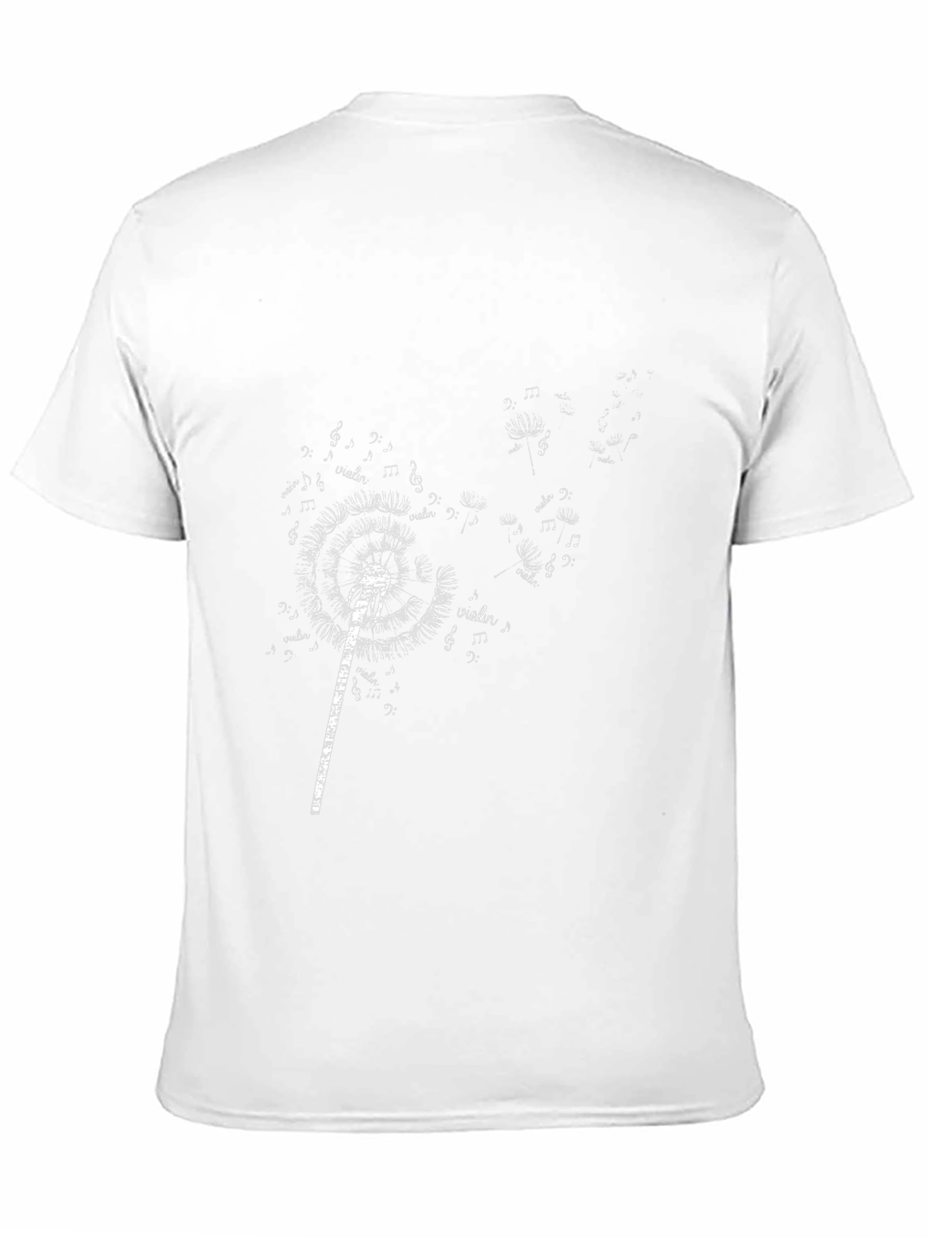 Musical Dandelion T-Shirt - Black Unique Design