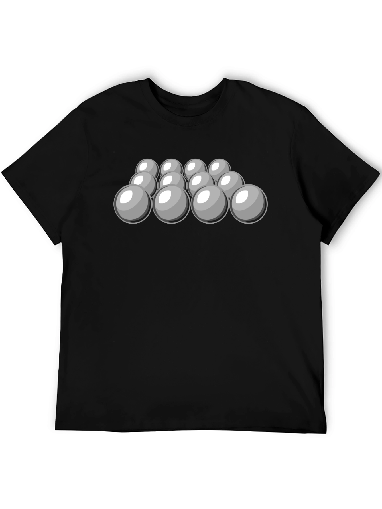 Cool Spheres Graphic Tee - Black Cotton T-Shirt