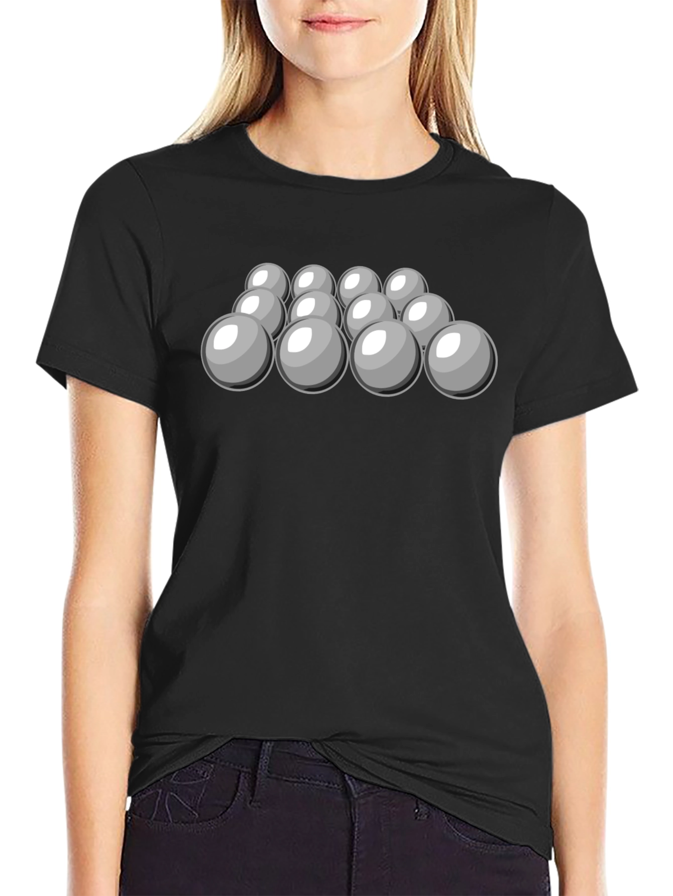 Cool Spheres Graphic Tee - Black Cotton T-Shirt