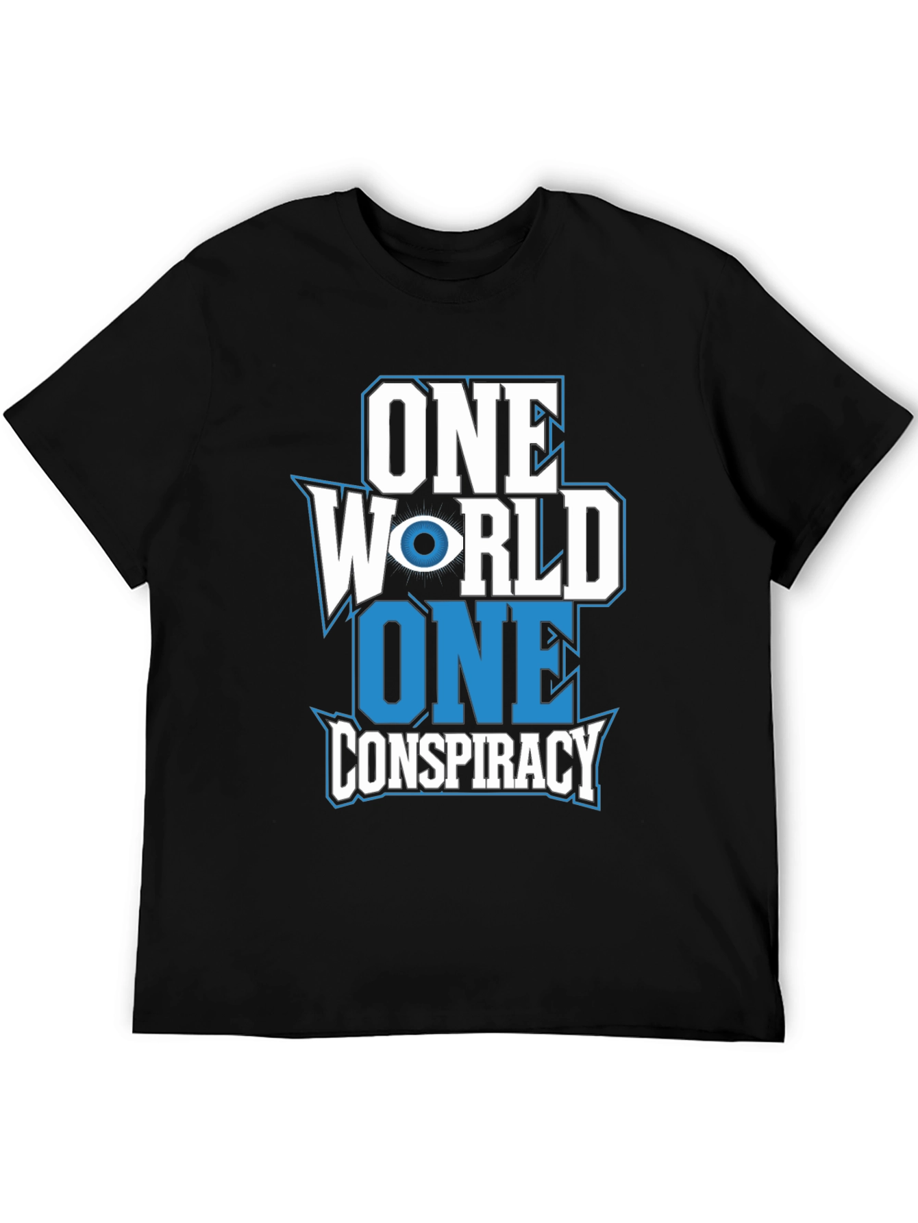 One World Conspiracy T-Shirt Black Cotton Graphic Tee