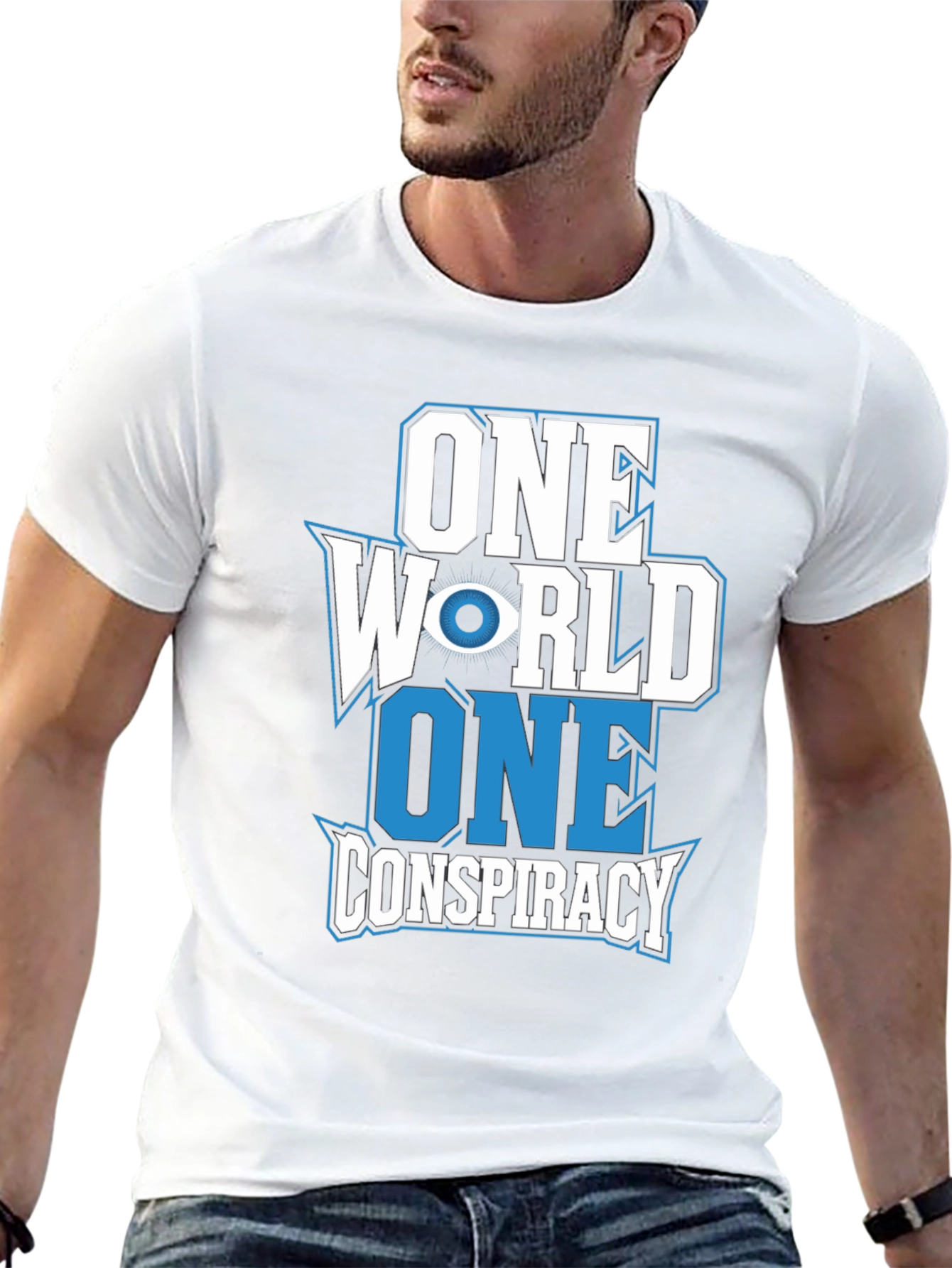 One World Conspiracy T-Shirt Black Cotton Graphic Tee