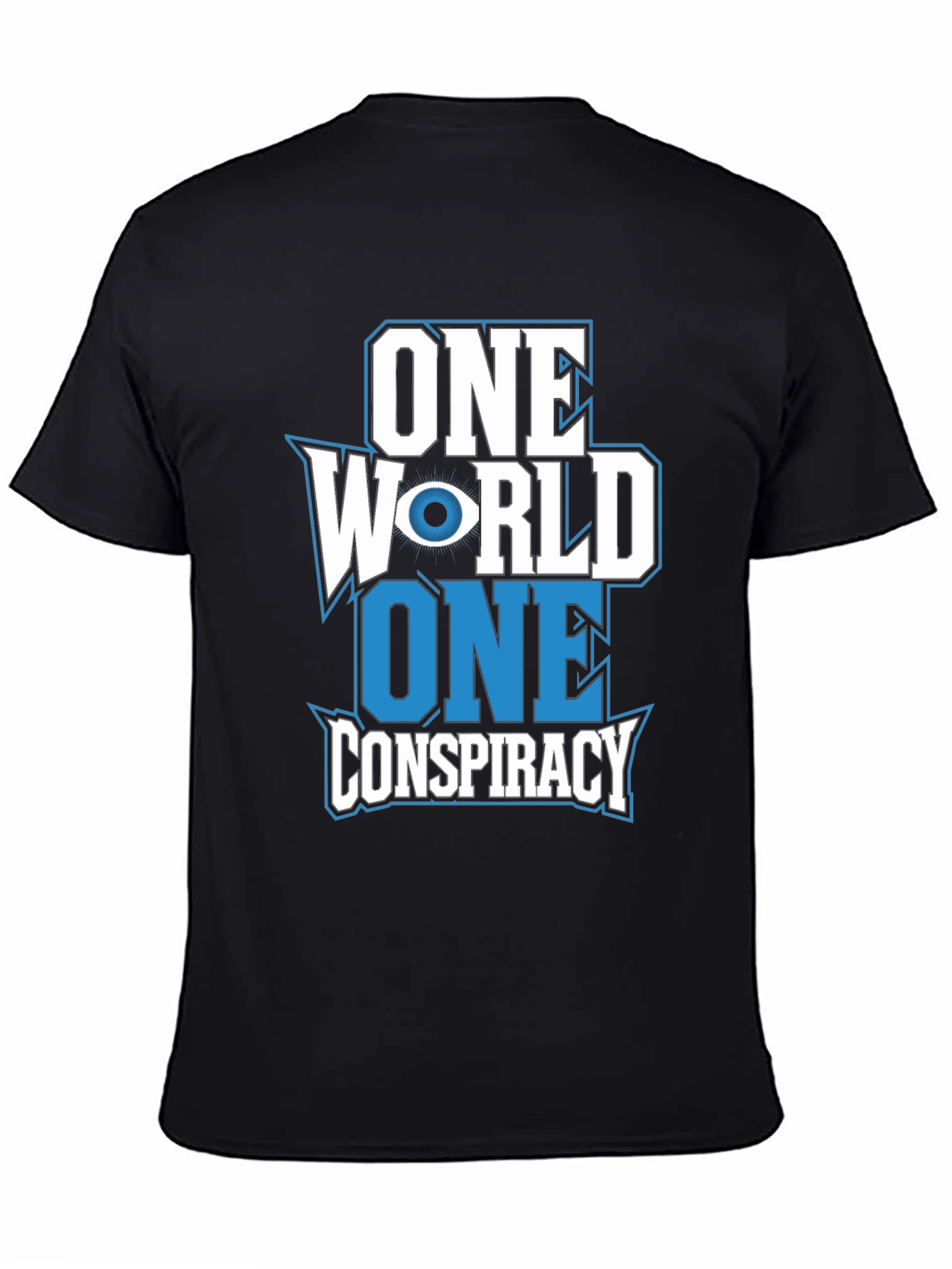 One World Conspiracy T-Shirt Black Cotton Graphic Tee